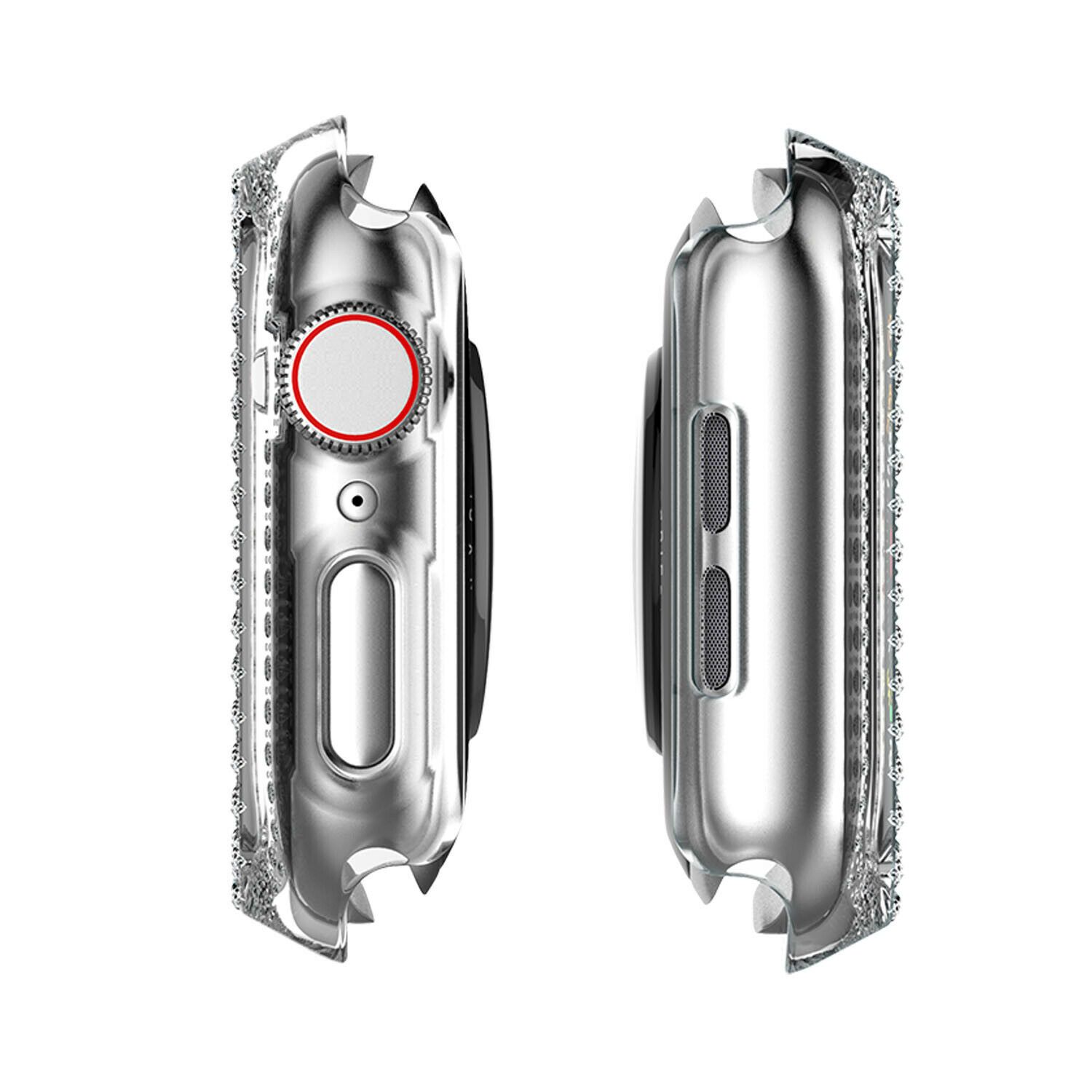 Crystal Diamond Protector Case Cover for Apple Watch 38/40/42/44 mm Series 5/4/3 ebizware 