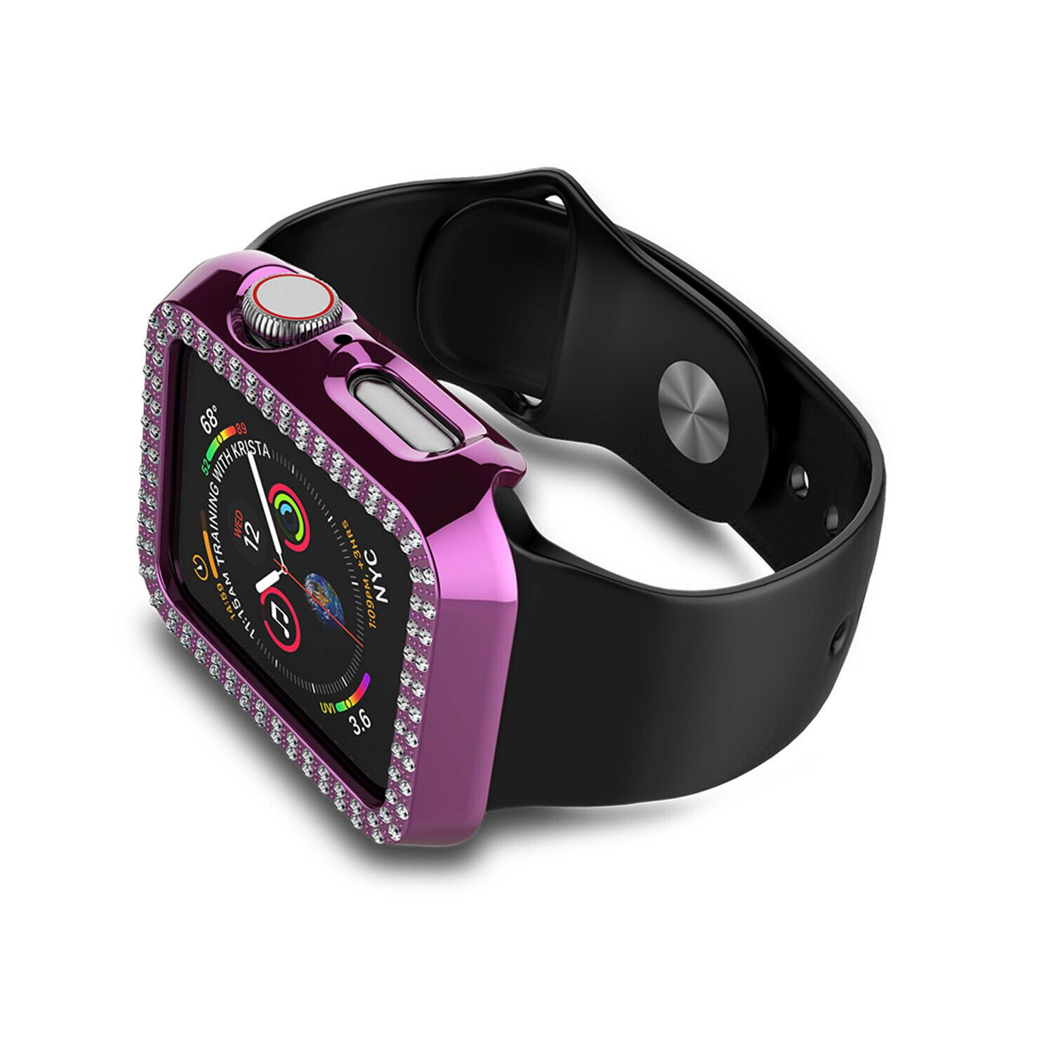 Crystal Diamond Protector Case Cover for Apple Watch 38/40/42/44 mm Series 5/4/3 ebizware 