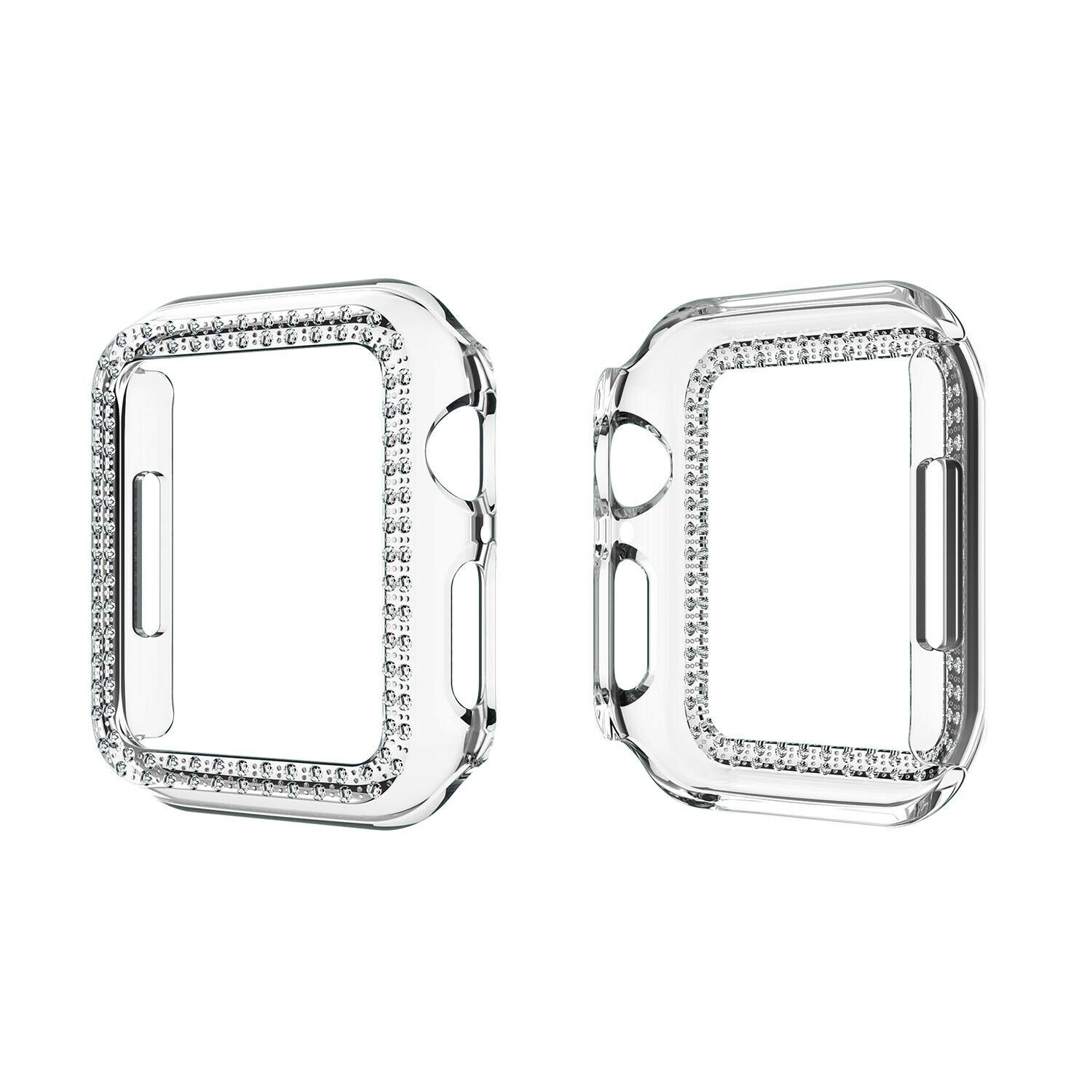 Crystal Diamond Protector Case Cover for Apple Watch 38/40/42/44 mm Series 5/4/3 ebizware 