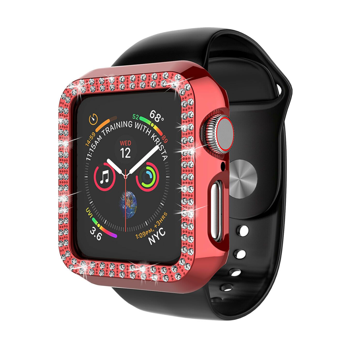 Crystal Diamond Protector Case Cover for Apple Watch 38/40/42/44 mm Series 5/4/3 ebizware 