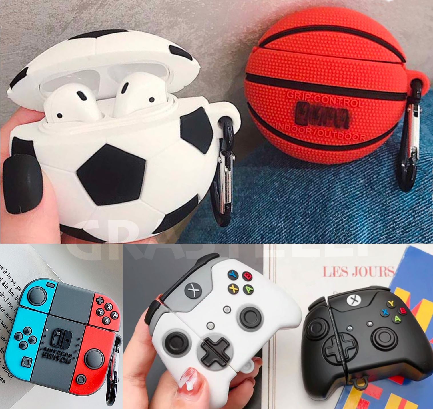 Cute 3D Cartoon AirPods Silicone Case Protective Cover for Apple AirPod 2 & 1 Airpods Case AtlasCase 