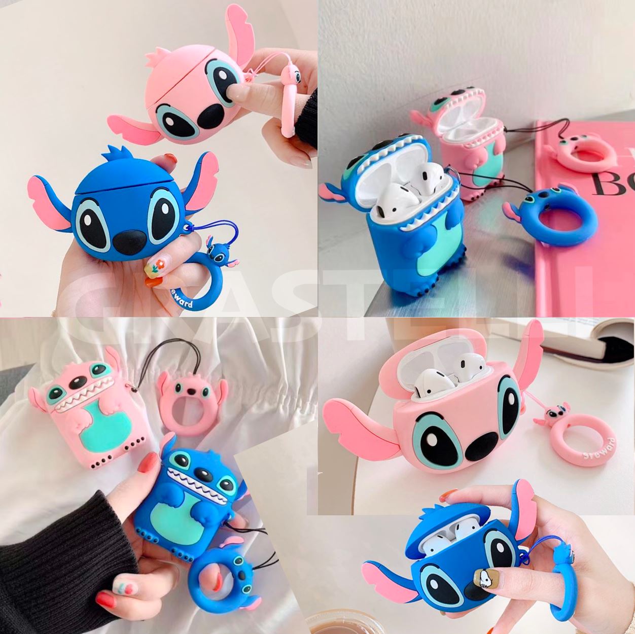 Cute 3D Cartoon AirPods Silicone Case Protective Cover for Apple AirPod 2 & 1 Airpods Case AtlasCase 
