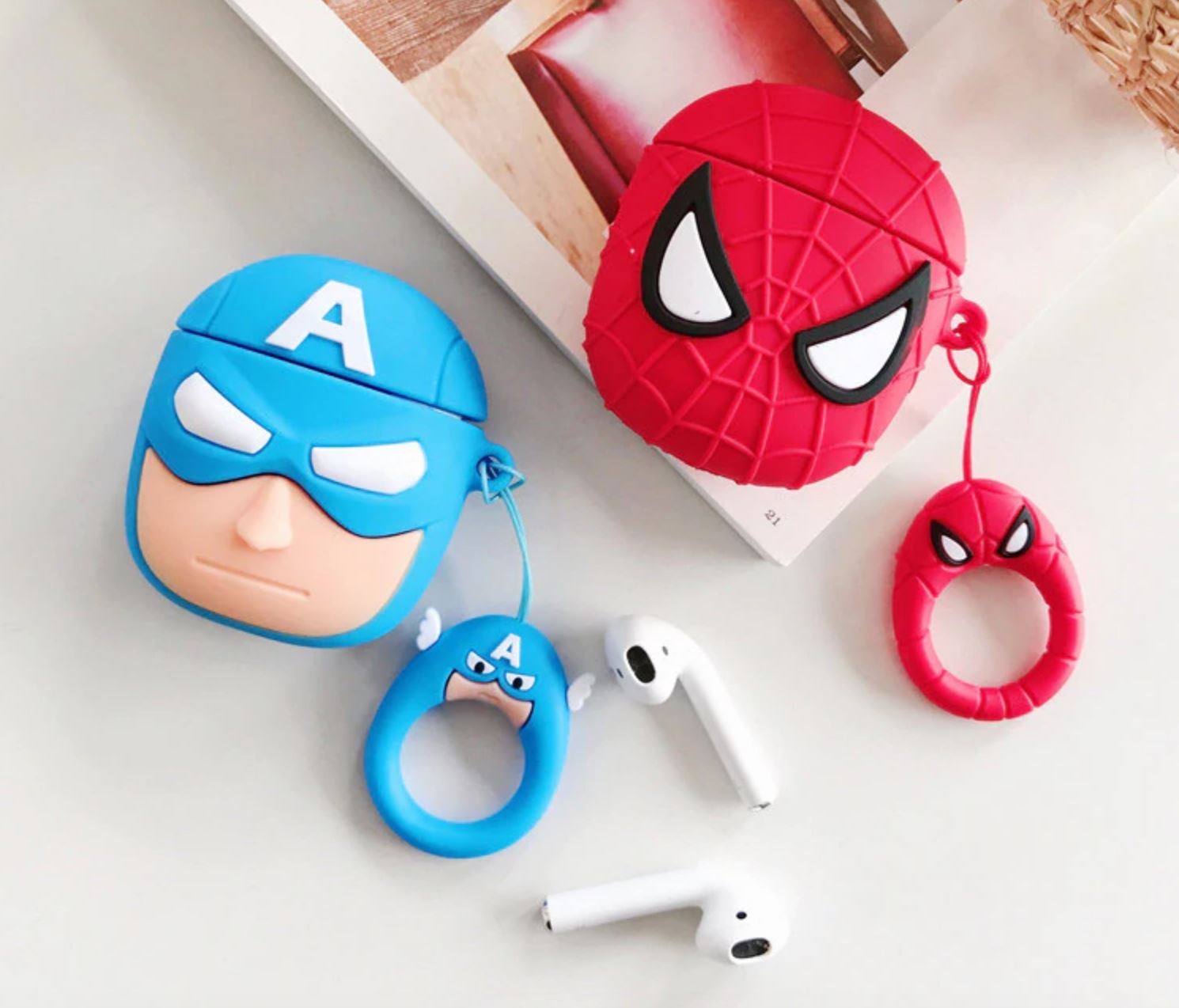 Cute 3D Cartoon Silicone Case cover For Airpod 1 & 2 USA Seller Airpods Case AtlasCase 