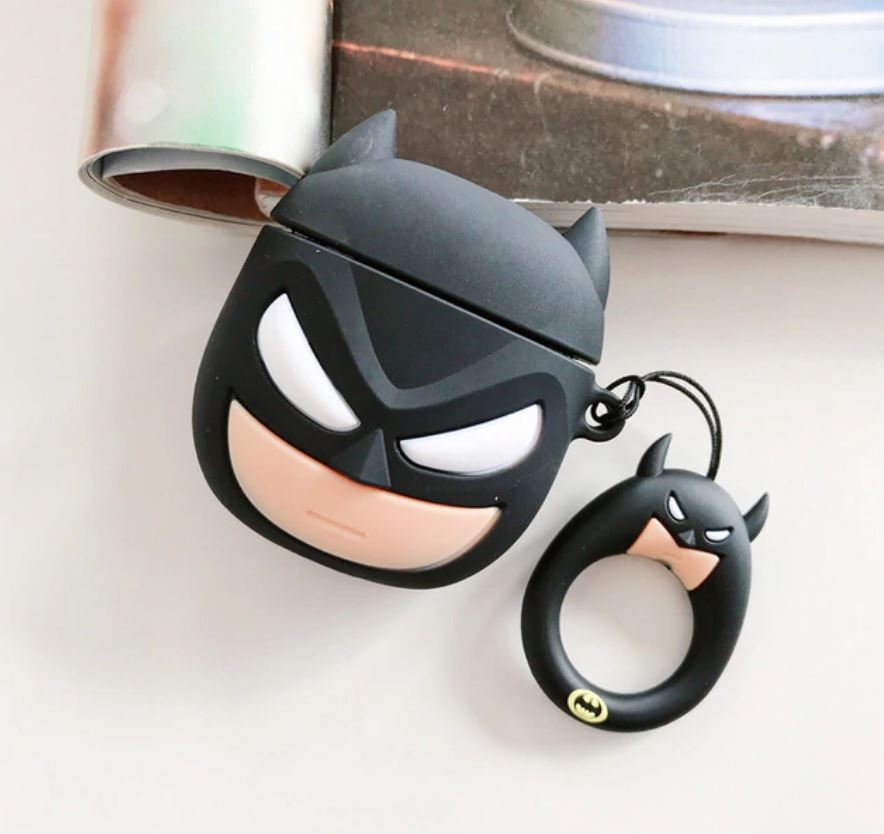 Cute 3D Cartoon Silicone Case cover For Airpod 1 & 2 USA Seller Airpods Case AtlasCase Batman Face 