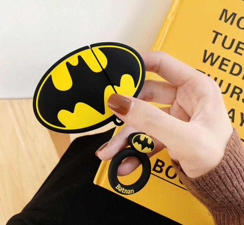 Cute 3D Cartoon Silicone Case cover For Airpod 1 & 2 USA Seller Airpods Case AtlasCase Batman Logo 