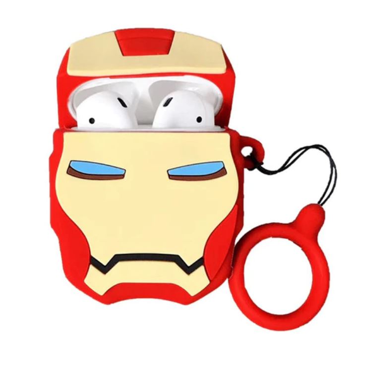 Cute 3D Cartoon Silicone Case cover For Airpod 1 & 2 USA Seller Airpods Case AtlasCase Ironman 