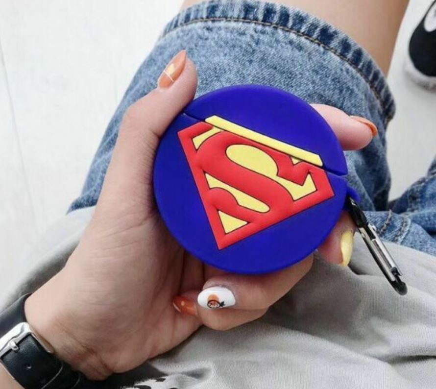 Cute 3D Cartoon Silicone Case cover For Airpod 1 & 2 USA Seller Airpods Case AtlasCase Superman 