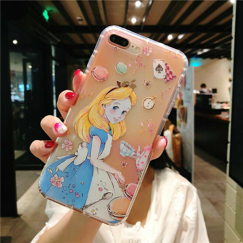 Cute Disney Princess Alice Mermaid soft phone case For iPhone 11 Pro SE 2020 XR caseshop706 For iphone 7/8( 4.7") Alice 