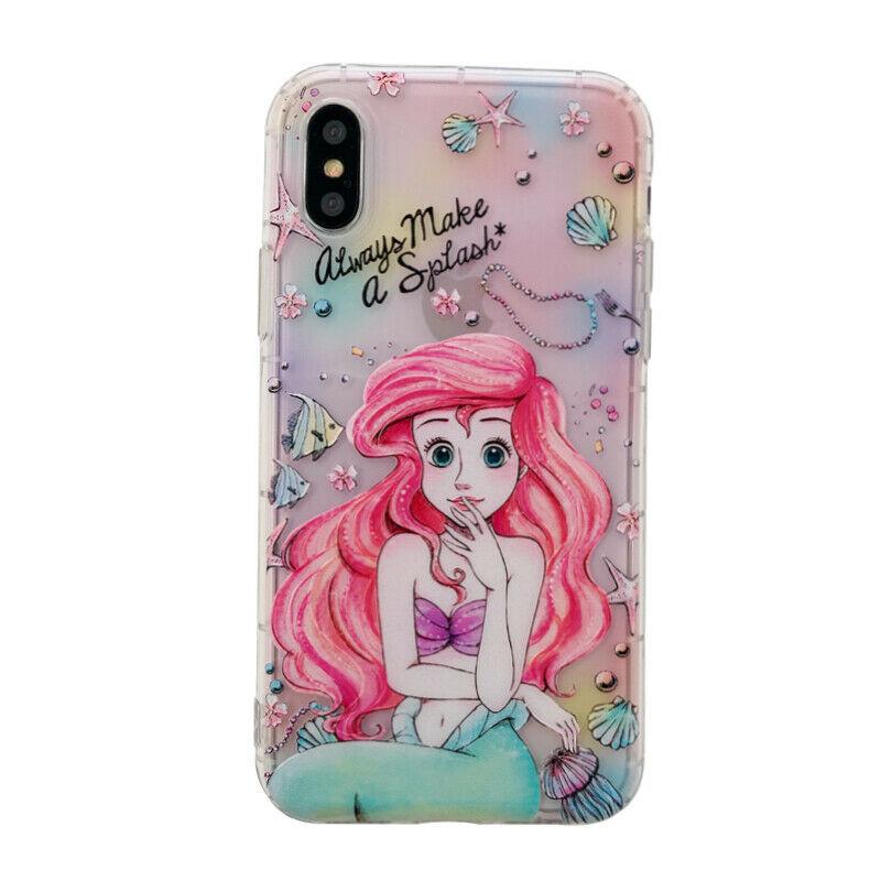 Cute Disney Princess Alice Mermaid soft phone case For iPhone 11 Pro SE 2020 XR caseshop706 For iphone 7/8( 4.7") Ariel 