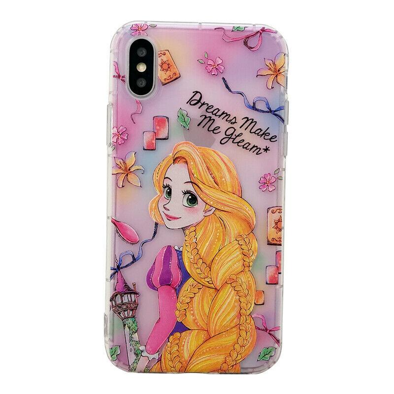 Cute Disney Princess Alice Mermaid soft phone case For iPhone 11 Pro SE 2020 XR caseshop706 For iphone 7/8( 4.7") Rapunzel 