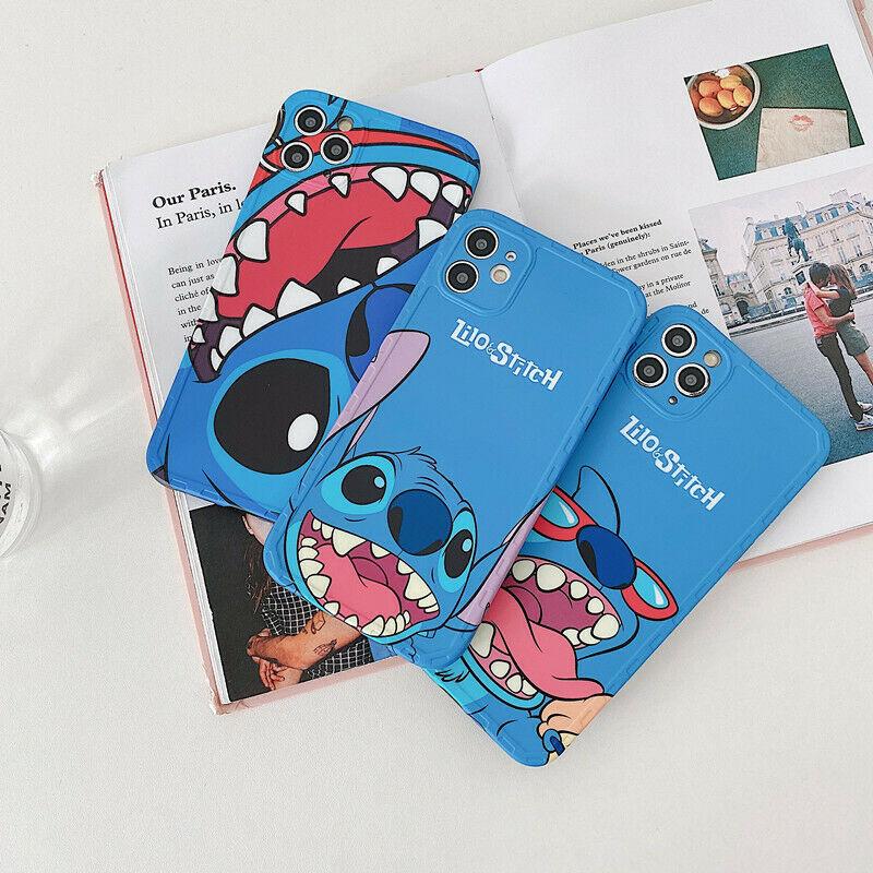 Cute Stitch Case for iPhone 11 Pro Max XS Max XR 8 7 Disney Cartoon Armor Cover yui1943yui1943 