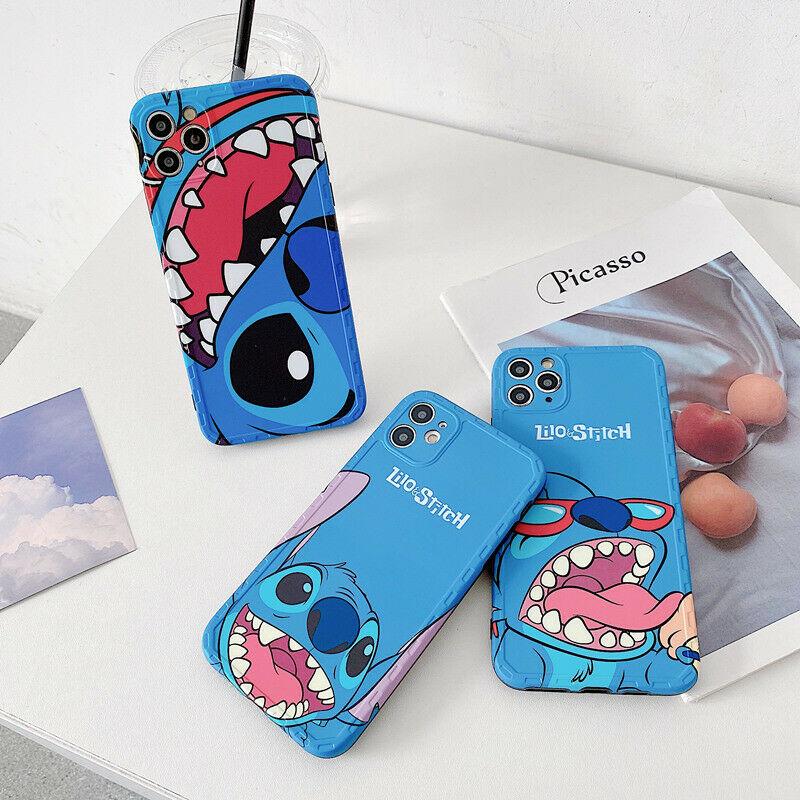 Cute Stitch Case for iPhone 11 Pro Max XS Max XR 8 7 Disney Cartoon Armor Cover yui1943yui1943 