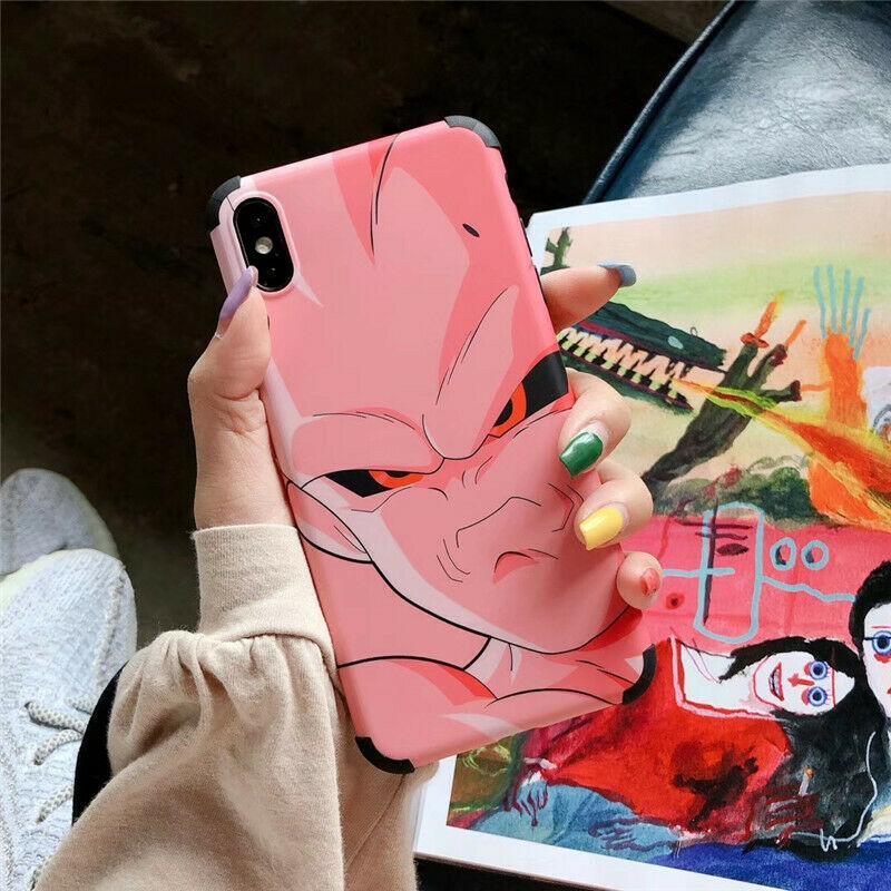 Dragon Ball Z Son Goku Character Snap Cover Case for iPhone X Xs Max XR 7 8 Plus 1to3shop-store For Apple iPhone 7/8 Majin Buu 