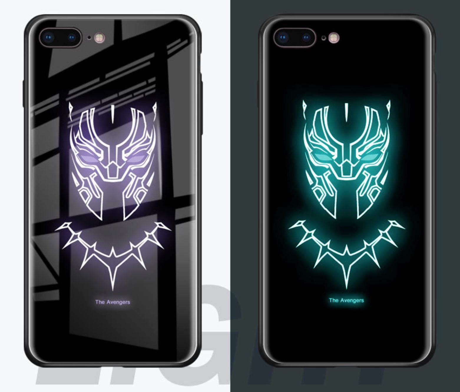 Fashion Luminous Tempered Glass Night Light iPhone Case 6/7/8+ X XR11 pro Max iPhone Cases AtlasCase 