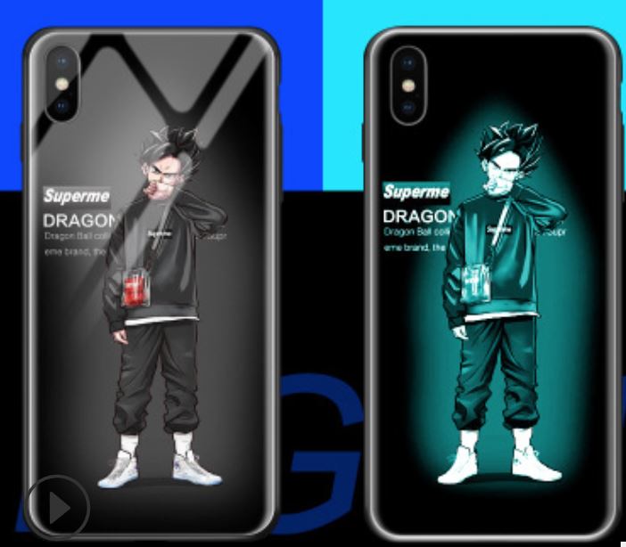 Fashion Luminous Tempered Glass Night Light iPhone Case 6/7/8+ X XR11 pro Max iPhone Cases AtlasCase 