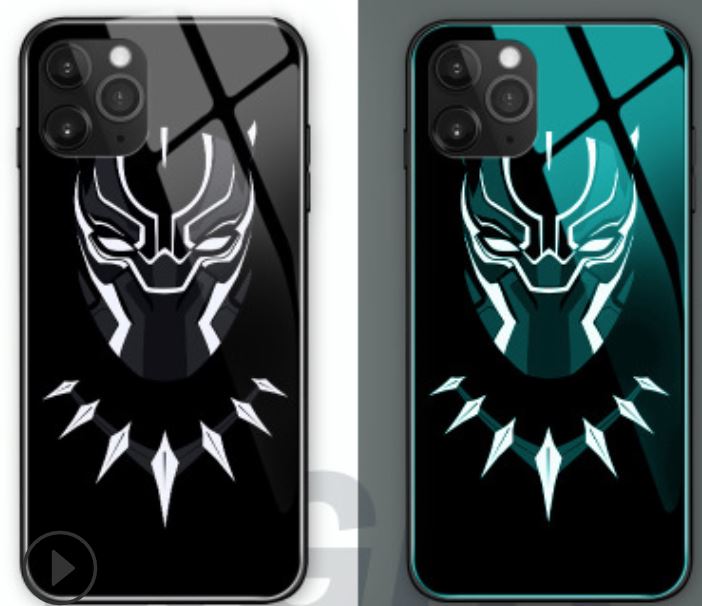 Fashion Luminous Tempered Glass Night Light iPhone Case 6/7/8+ X XR11 pro Max iPhone Cases AtlasCase 