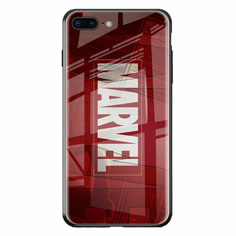 Fashion Luminous Tempered Glass Night Light iPhone Case 6/7/8+ X XR11 pro Max iPhone Cases AtlasCase 6/6S Marvel 
