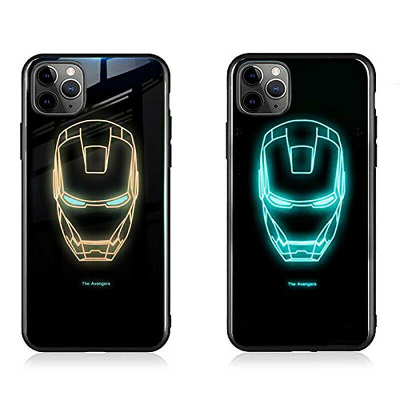 Fashion Luminous Tempered Glass Night Light iPhone Case 6/7/8+ X XR11 pro Max iPhone Cases AtlasCase 