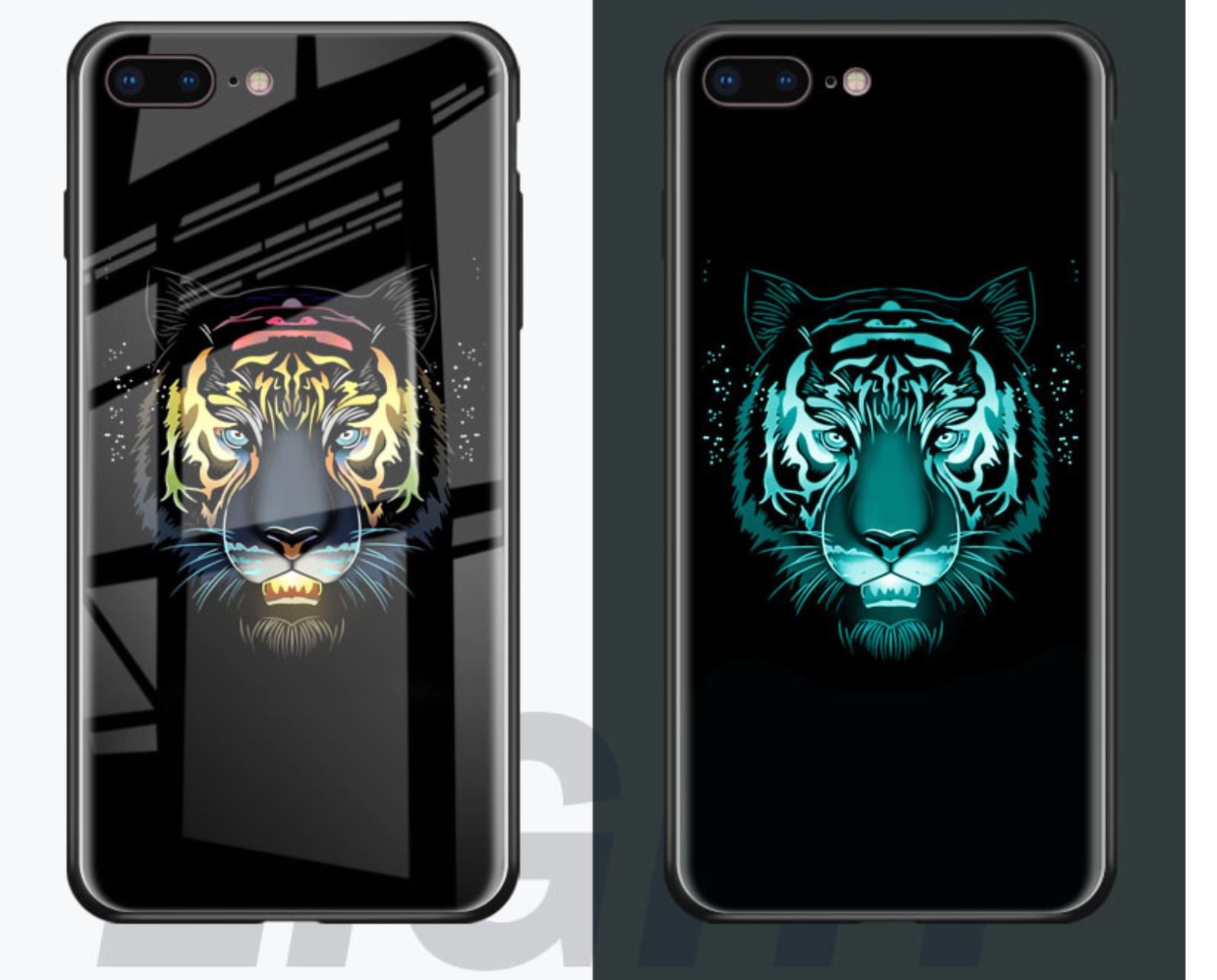 Fashion Luminous Tempered Glass Night Light iPhone Case 6/7/8+ X XR11 pro Max iPhone Cases AtlasCase 