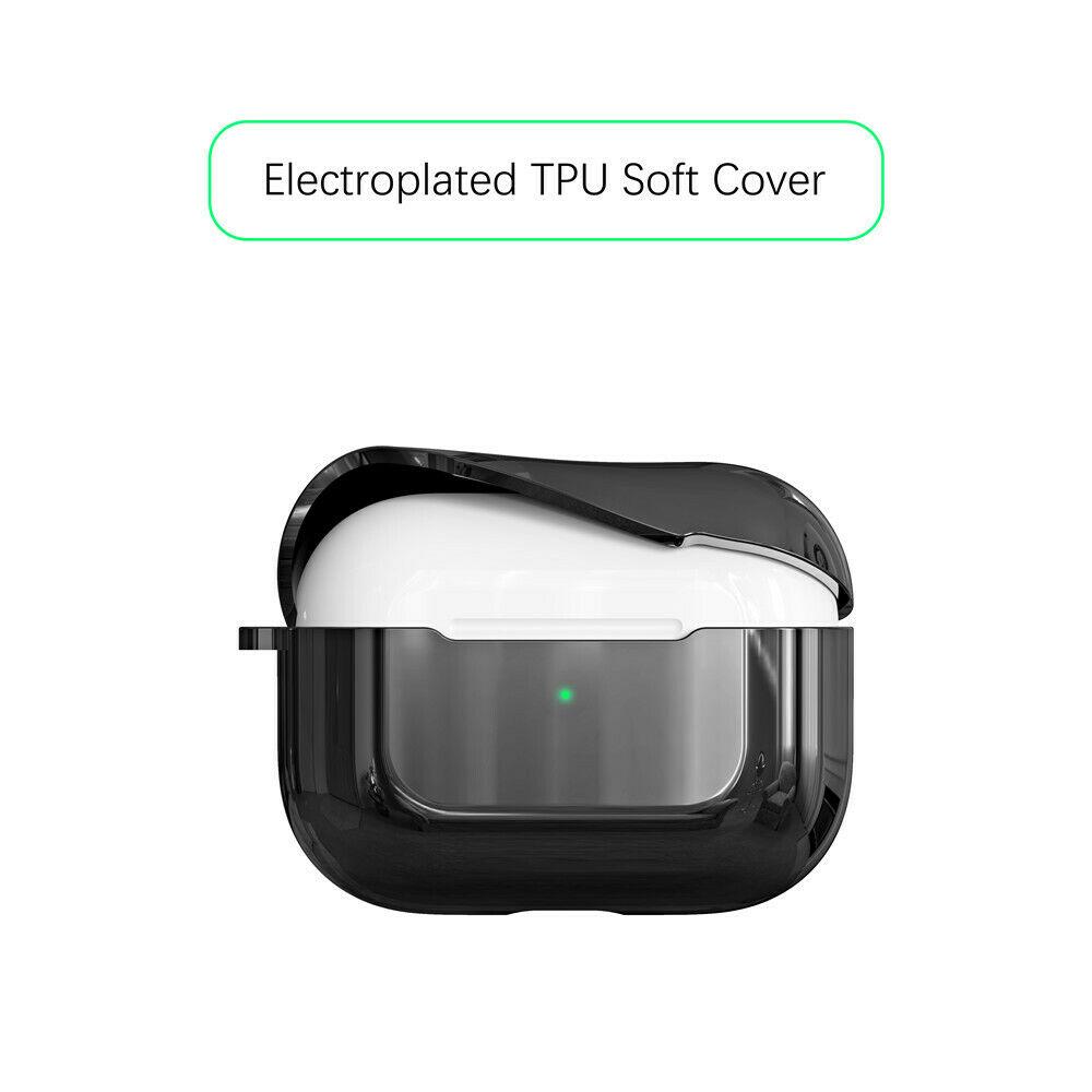 For Apple AirPods Pro Charging Case Soft TPU Protective Cover Skin + Keychain hi-pioneerhi-pioneer 