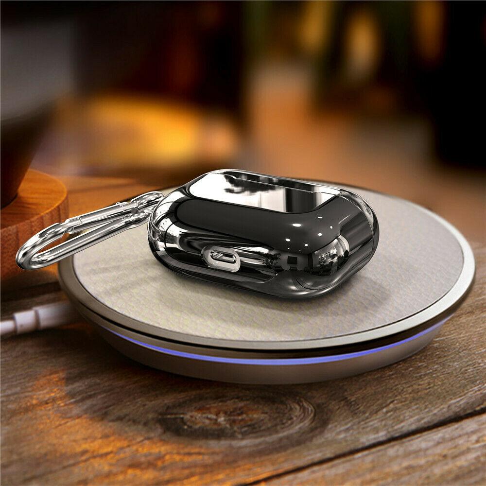 For Apple AirPods Pro Charging Case Soft TPU Protective Cover Skin + Keychain hi-pioneerhi-pioneer 