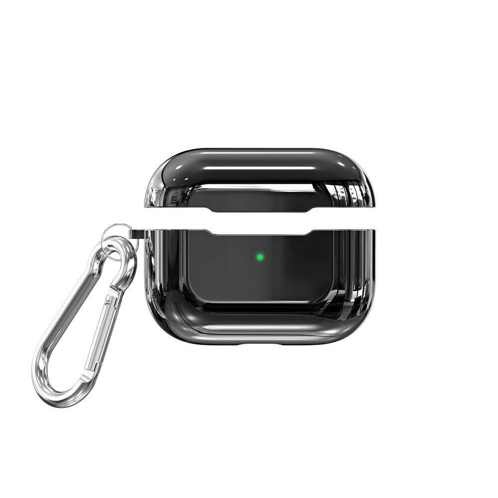 For Apple AirPods Pro Charging Case Soft TPU Protective Cover Skin + Keychain hi-pioneerhi-pioneer 
