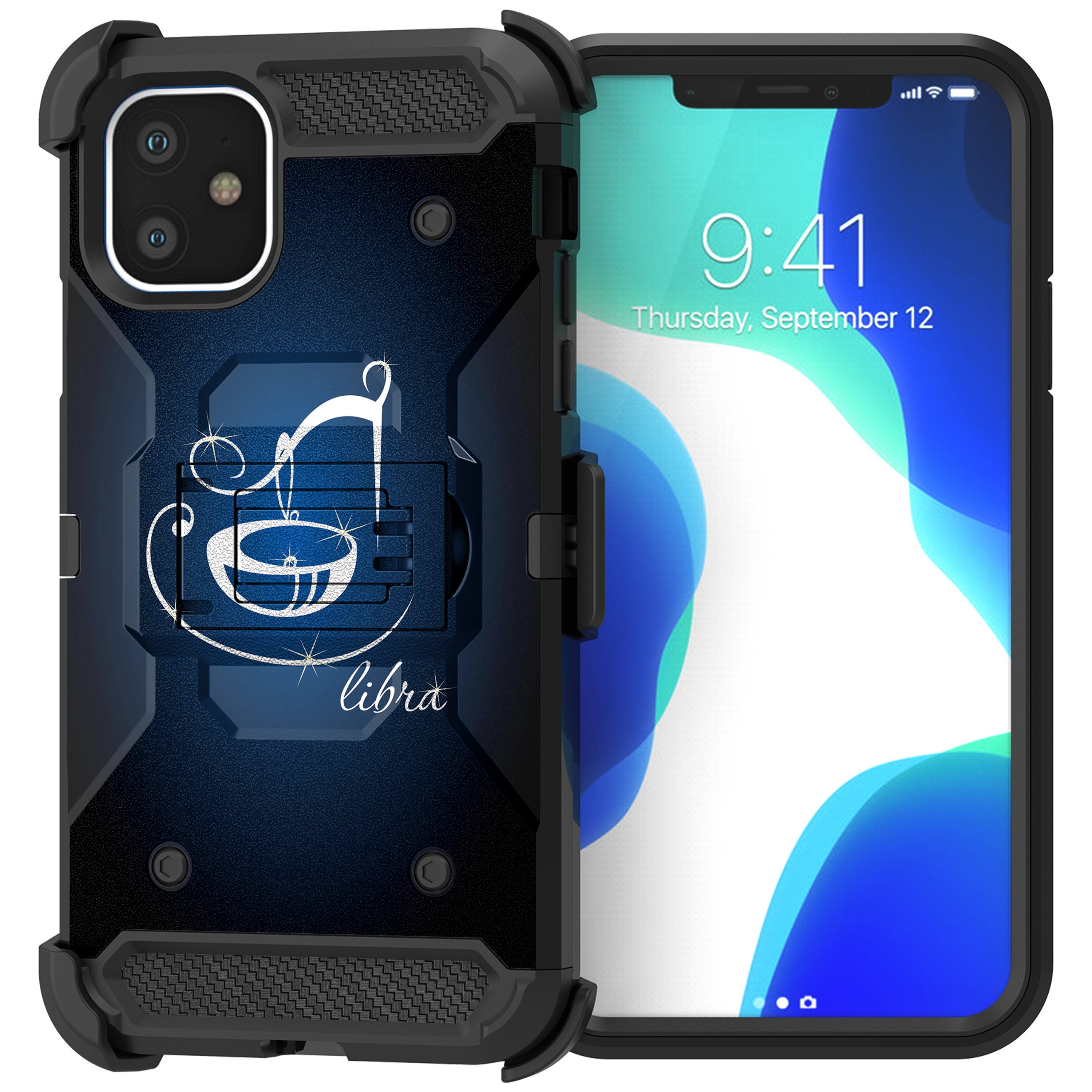 For Apple iPhone 11 6.1 Triple Layer Holster Case Zodiac iPhone Cases AtlasCase 
