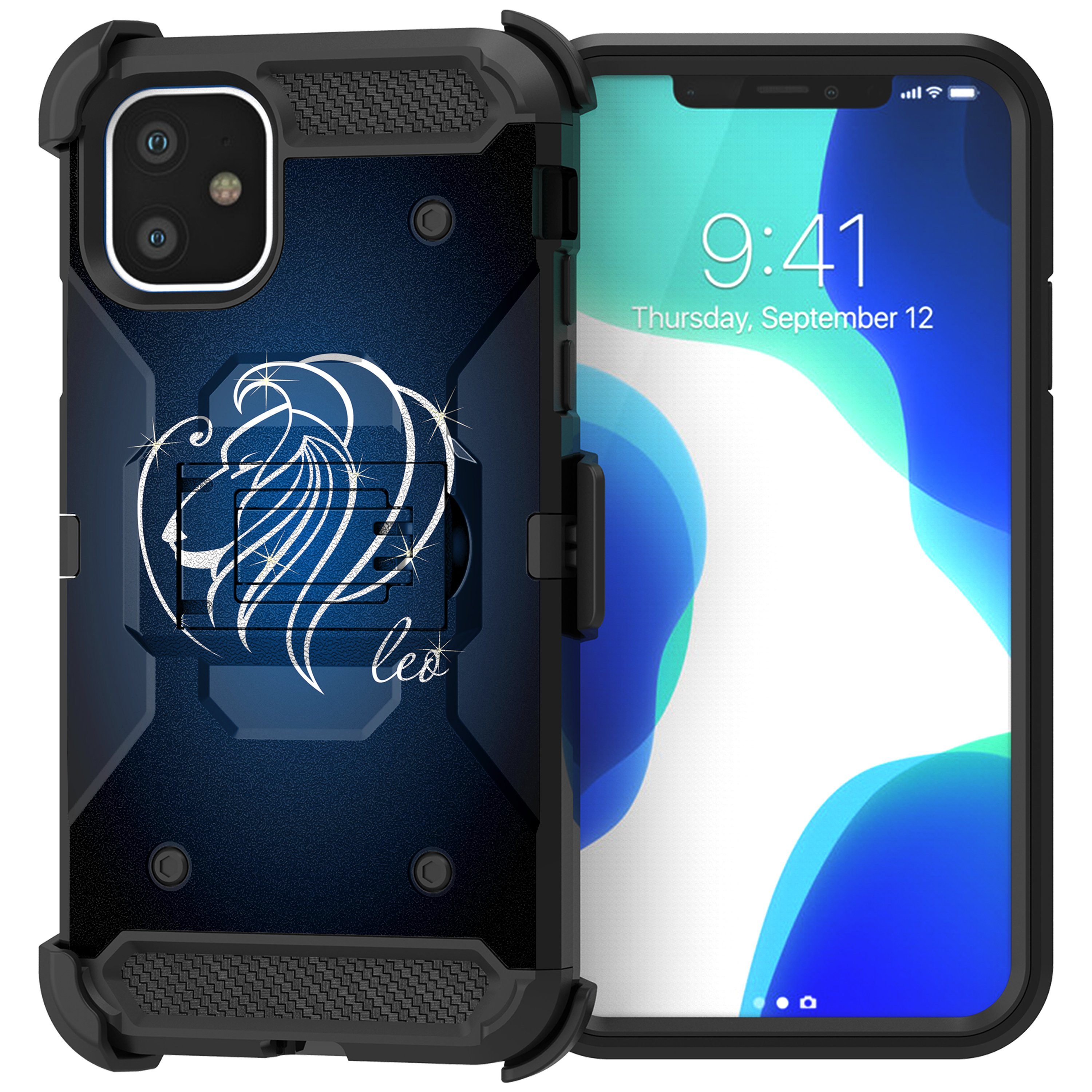 For Apple iPhone 11 6.1 Triple Layer Holster Case Zodiac iPhone Cases AtlasCase 
