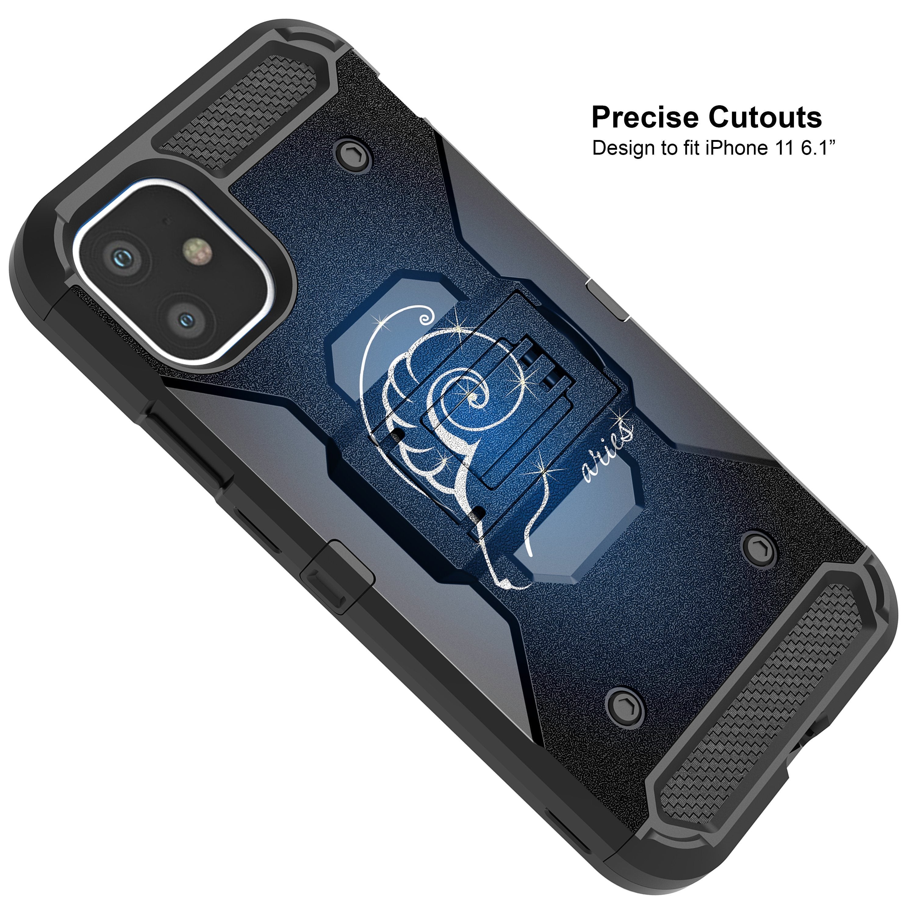 For Apple iPhone 11 6.1 Triple Layer Holster Case Zodiac iPhone Cases AtlasCase 