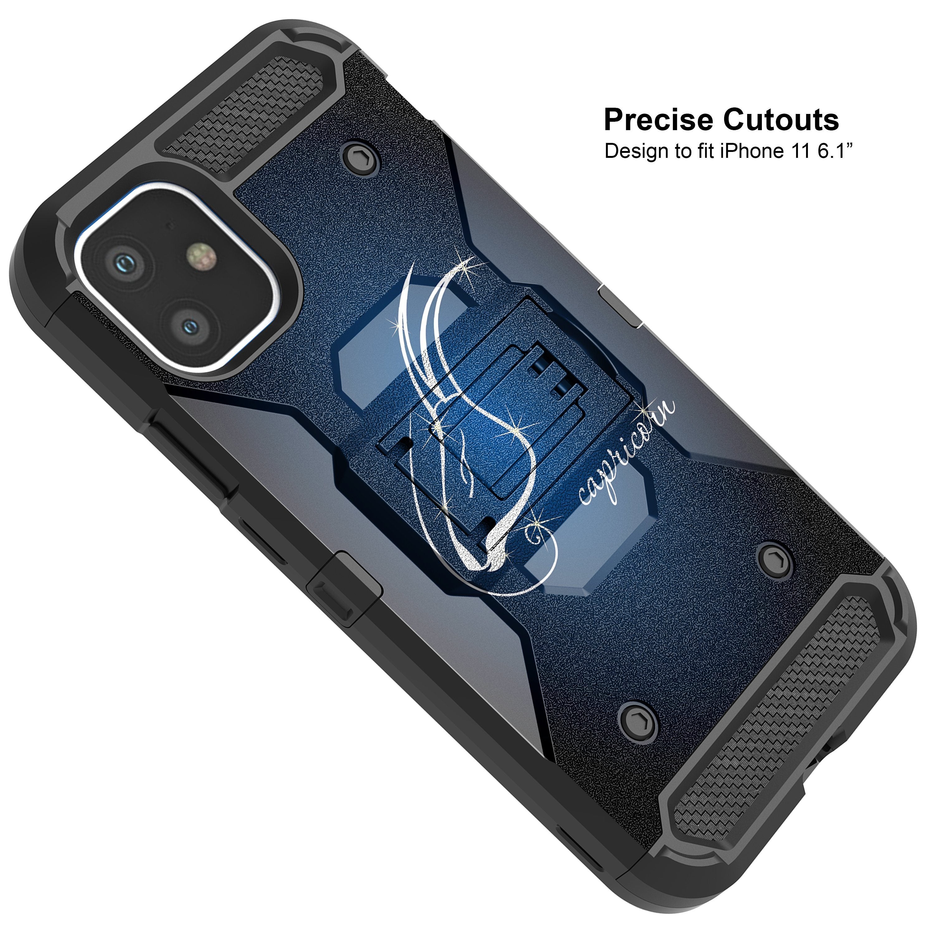 For Apple iPhone 11 6.1 Triple Layer Holster Case Zodiac iPhone Cases AtlasCase 
