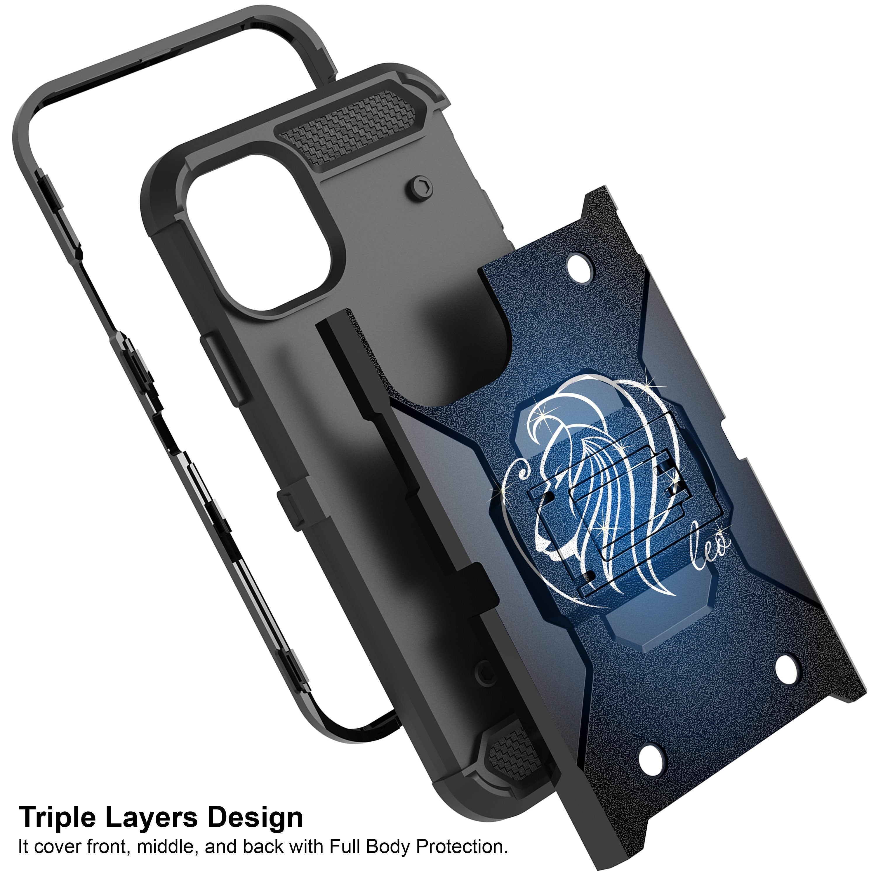 For Apple iPhone 11 6.1 Triple Layer Holster Case Zodiac iPhone Cases AtlasCase 