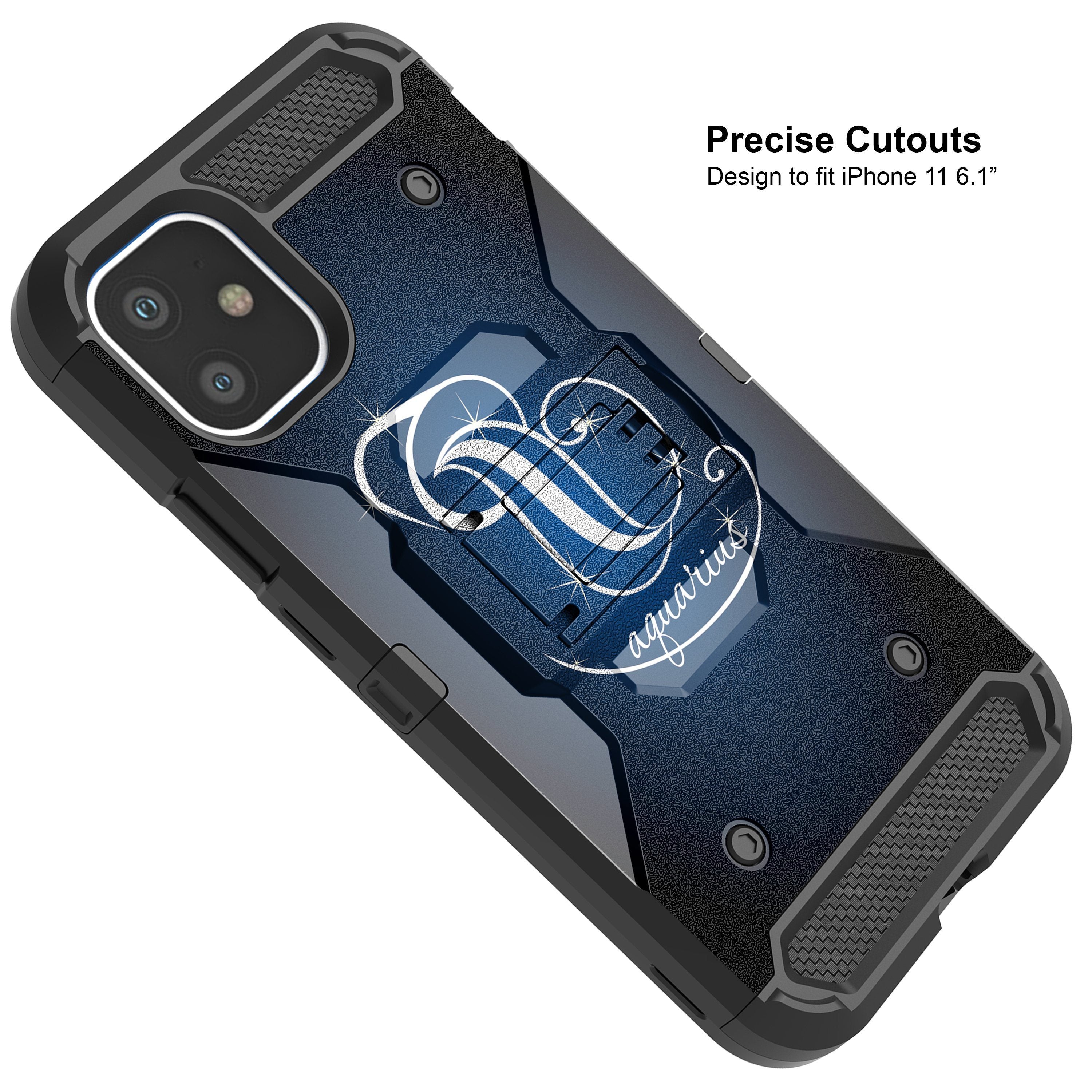 For Apple iPhone 11 6.1 Triple Layer Holster Case Zodiac iPhone Cases AtlasCase 