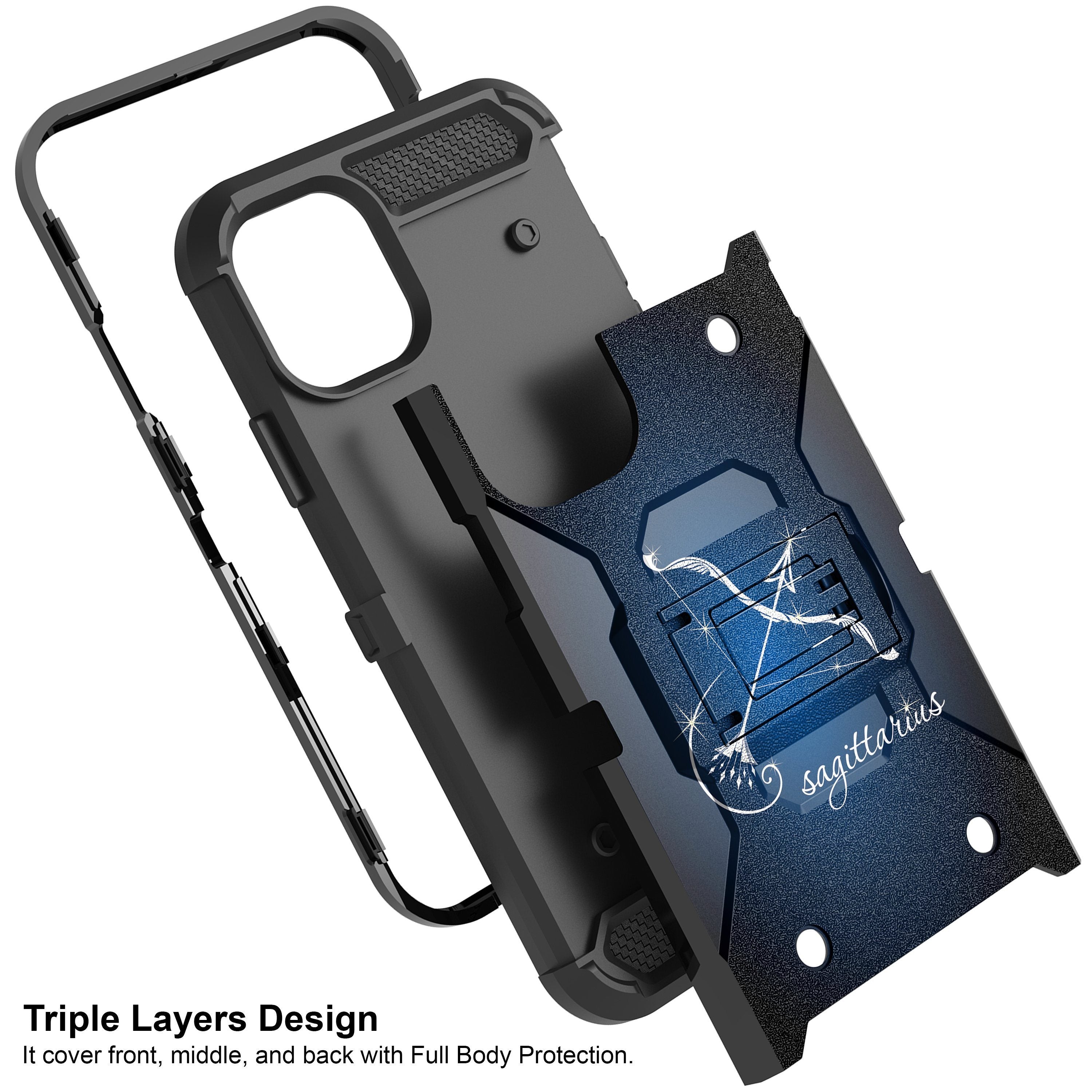 For Apple iPhone 11 6.1 Triple Layer Holster Case Zodiac iPhone Cases AtlasCase 