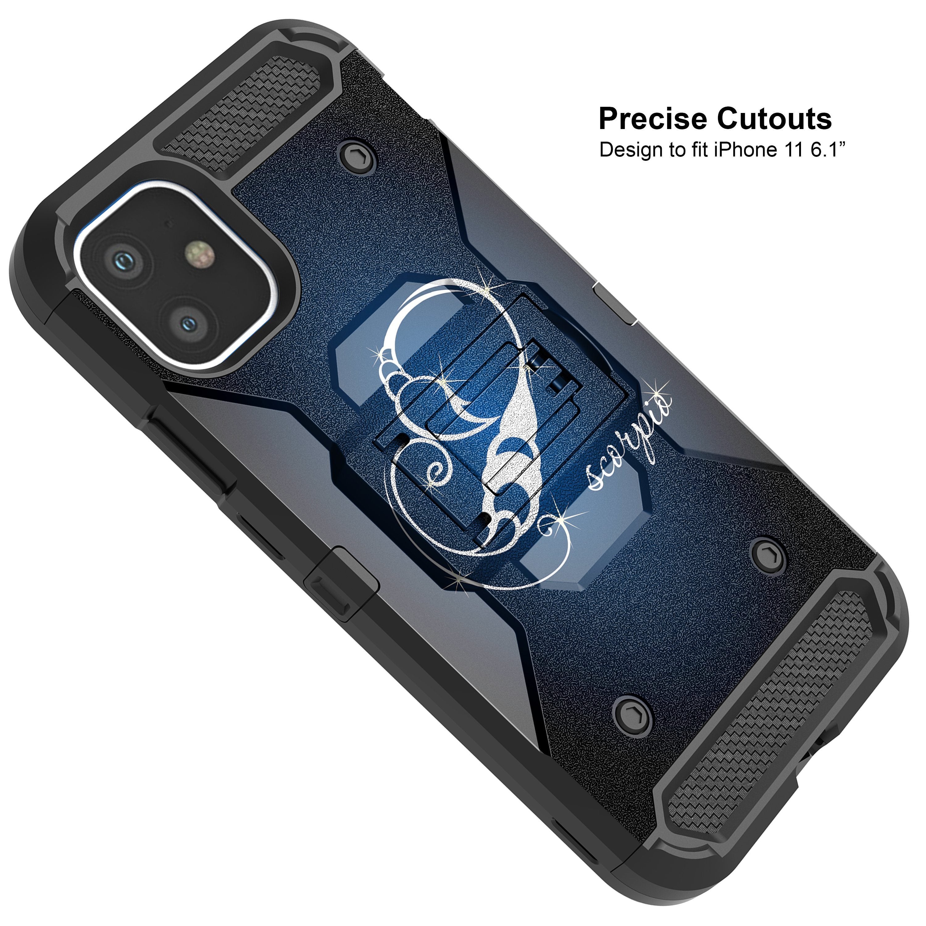 For Apple iPhone 11 6.1 Triple Layer Holster Case Zodiac iPhone Cases AtlasCase 
