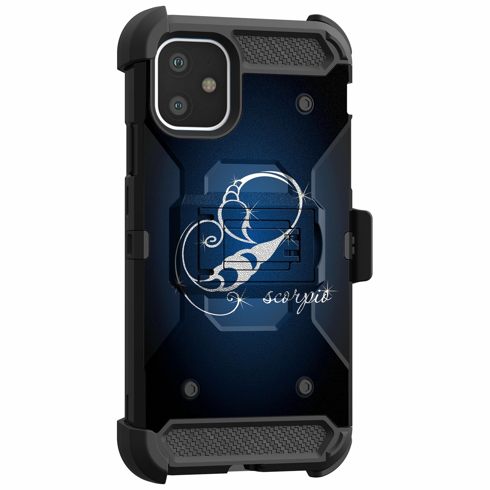 For Apple iPhone 11 6.1 Triple Layer Holster Case Zodiac iPhone Cases AtlasCase Scorpio 