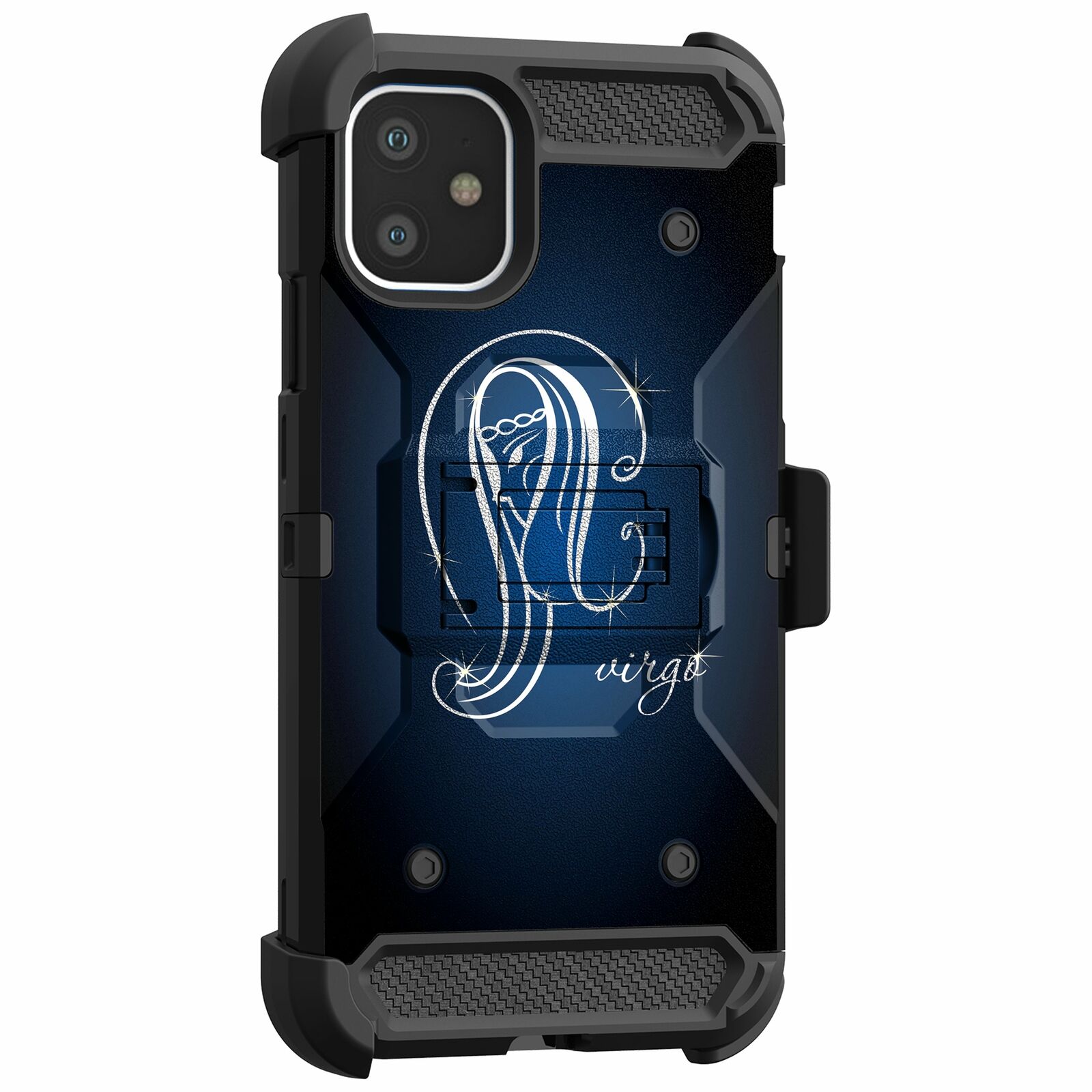 For Apple iPhone 11 6.1 Triple Layer Holster Case Zodiac iPhone Cases AtlasCase Virgo 