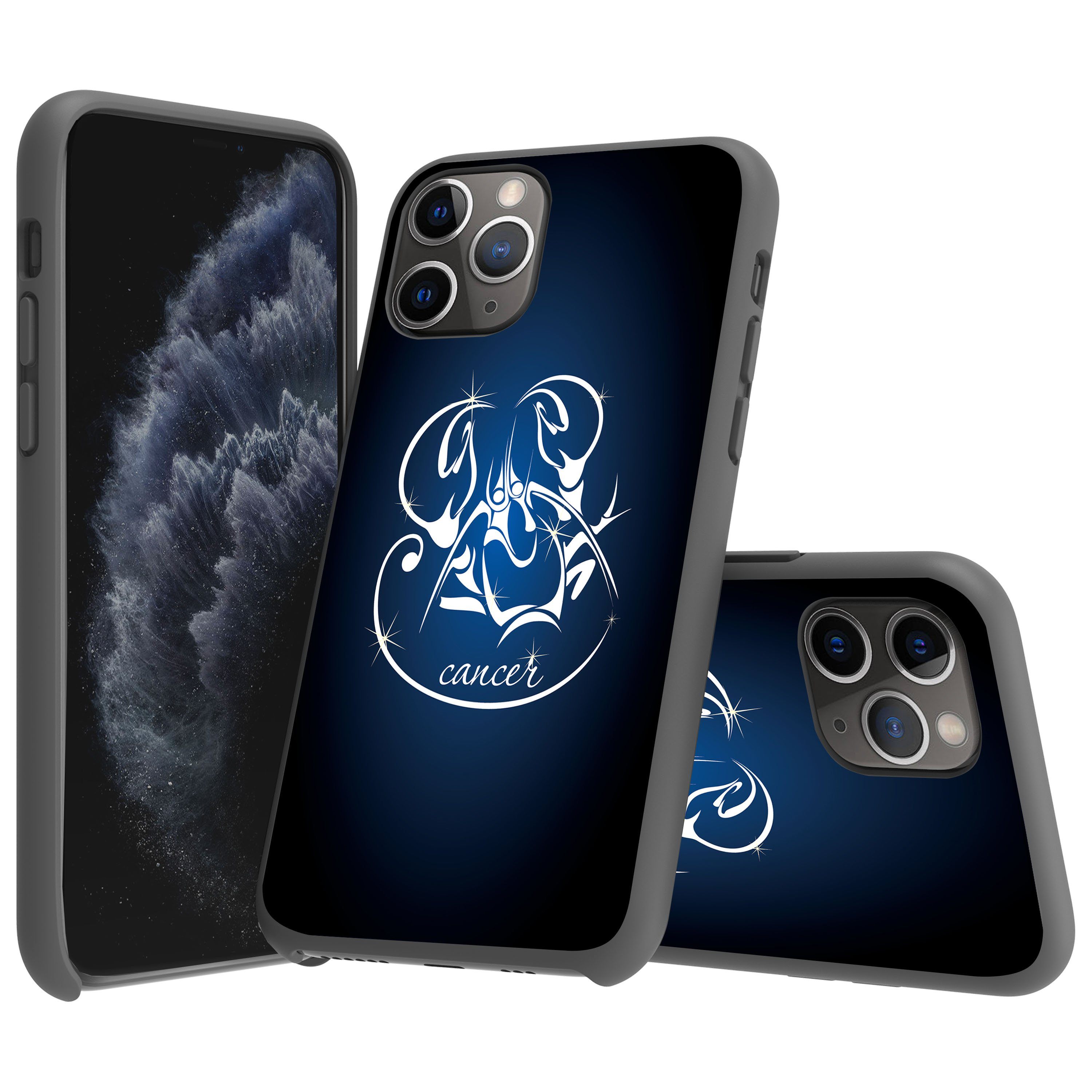 For Apple iPhone 11 Pro 5.8 Flexible Gray TPU Case - Zodiac Design iPhone Cases AtlasCase 