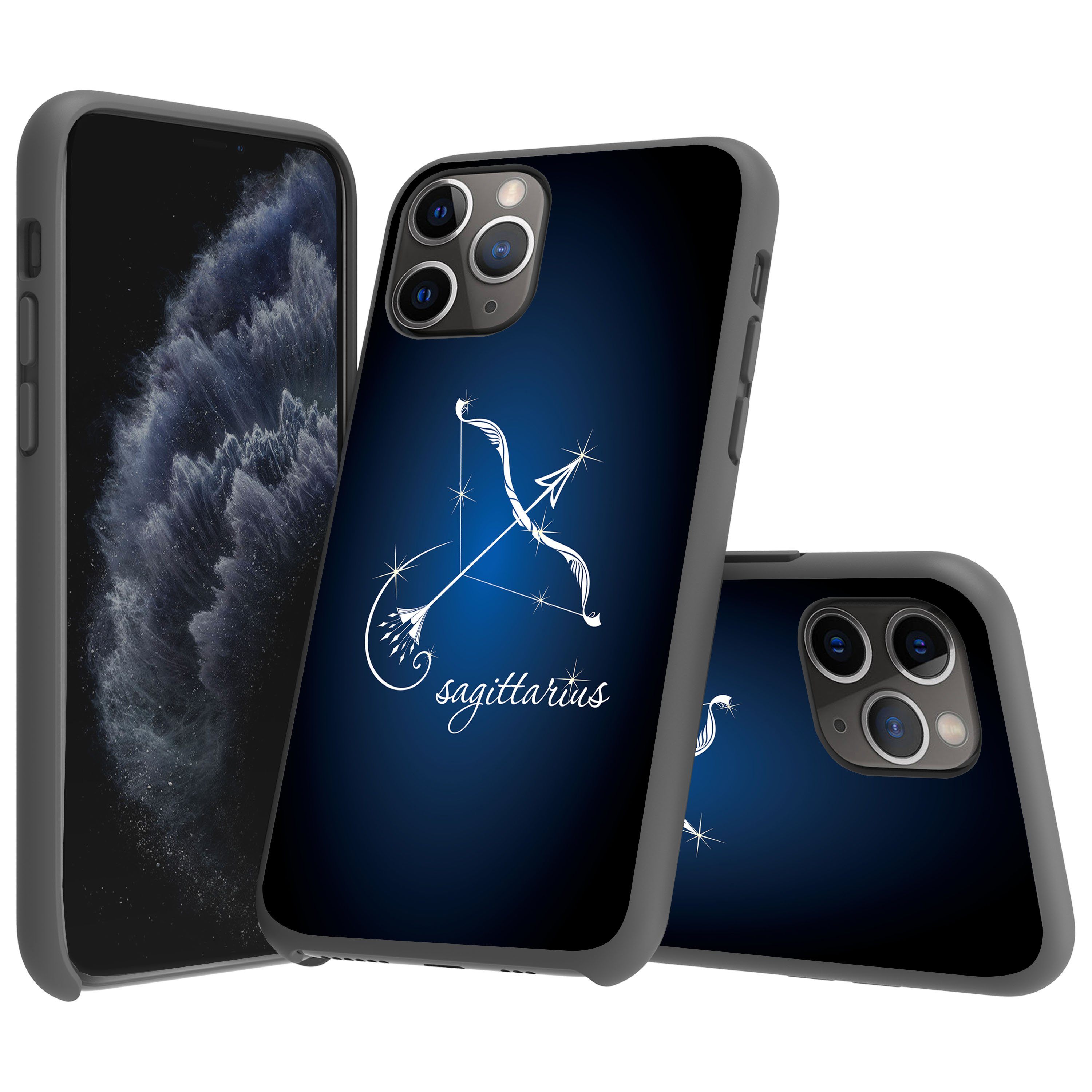 For Apple iPhone 11 Pro 5.8 Flexible Gray TPU Case - Zodiac Design iPhone Cases AtlasCase 