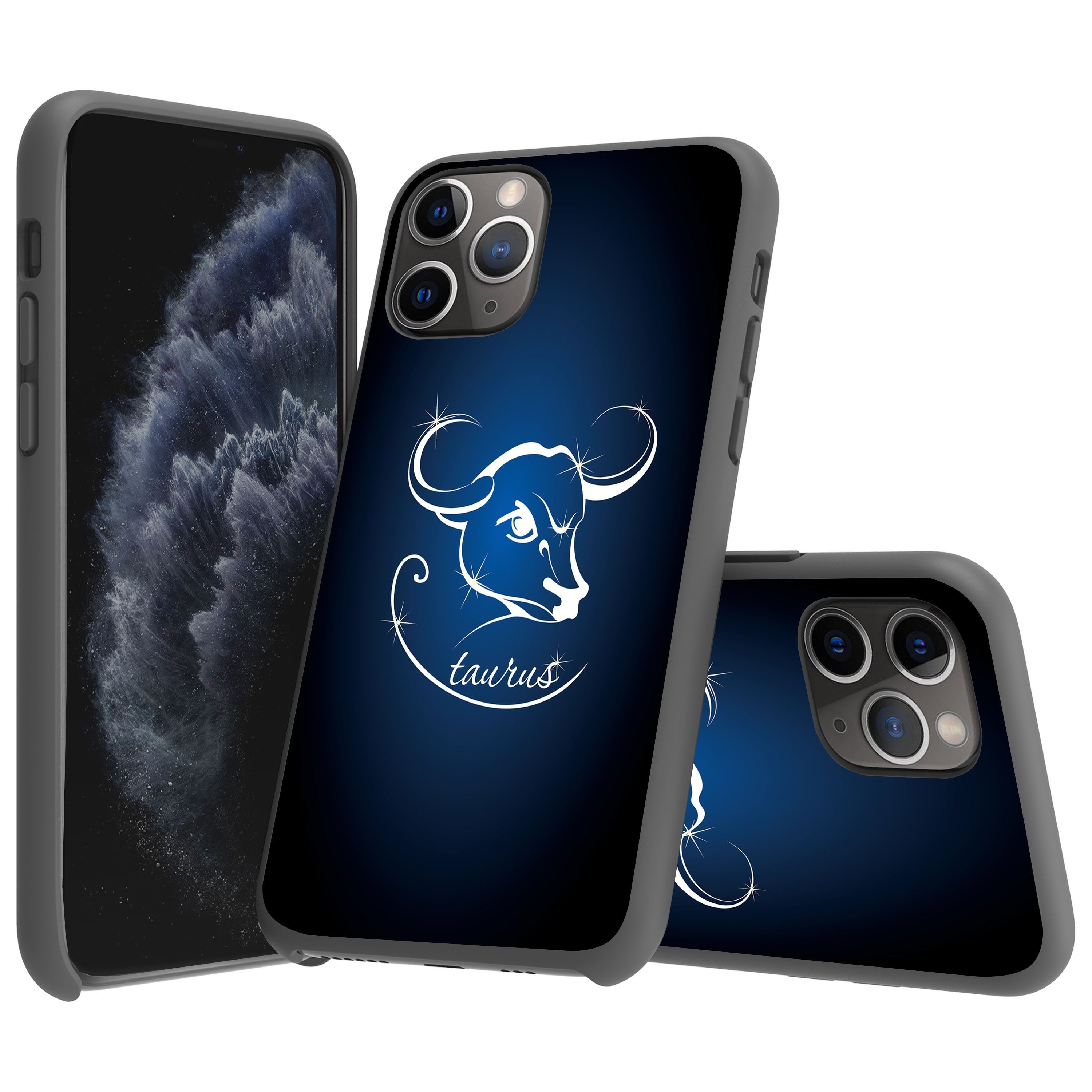 For Apple iPhone 11 Pro 5.8 Flexible Gray TPU Case - Zodiac Design iPhone Cases AtlasCase 
