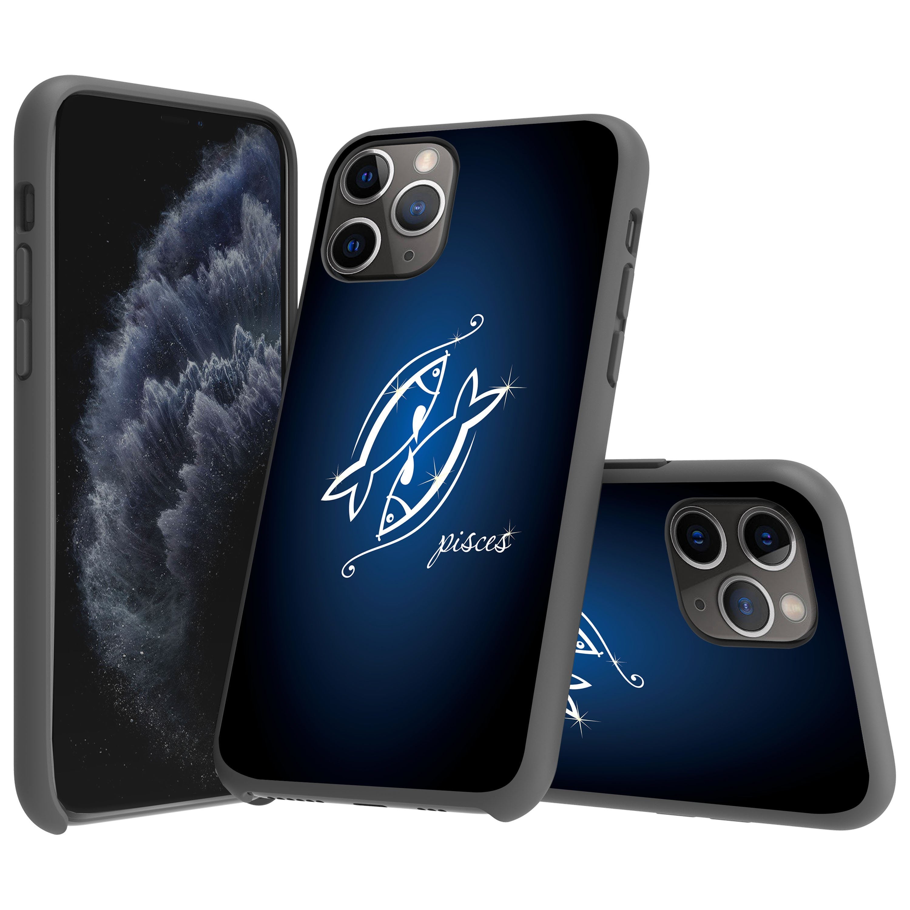 For Apple iPhone 11 Pro 5.8 Flexible Gray TPU Case - Zodiac Design iPhone Cases AtlasCase 