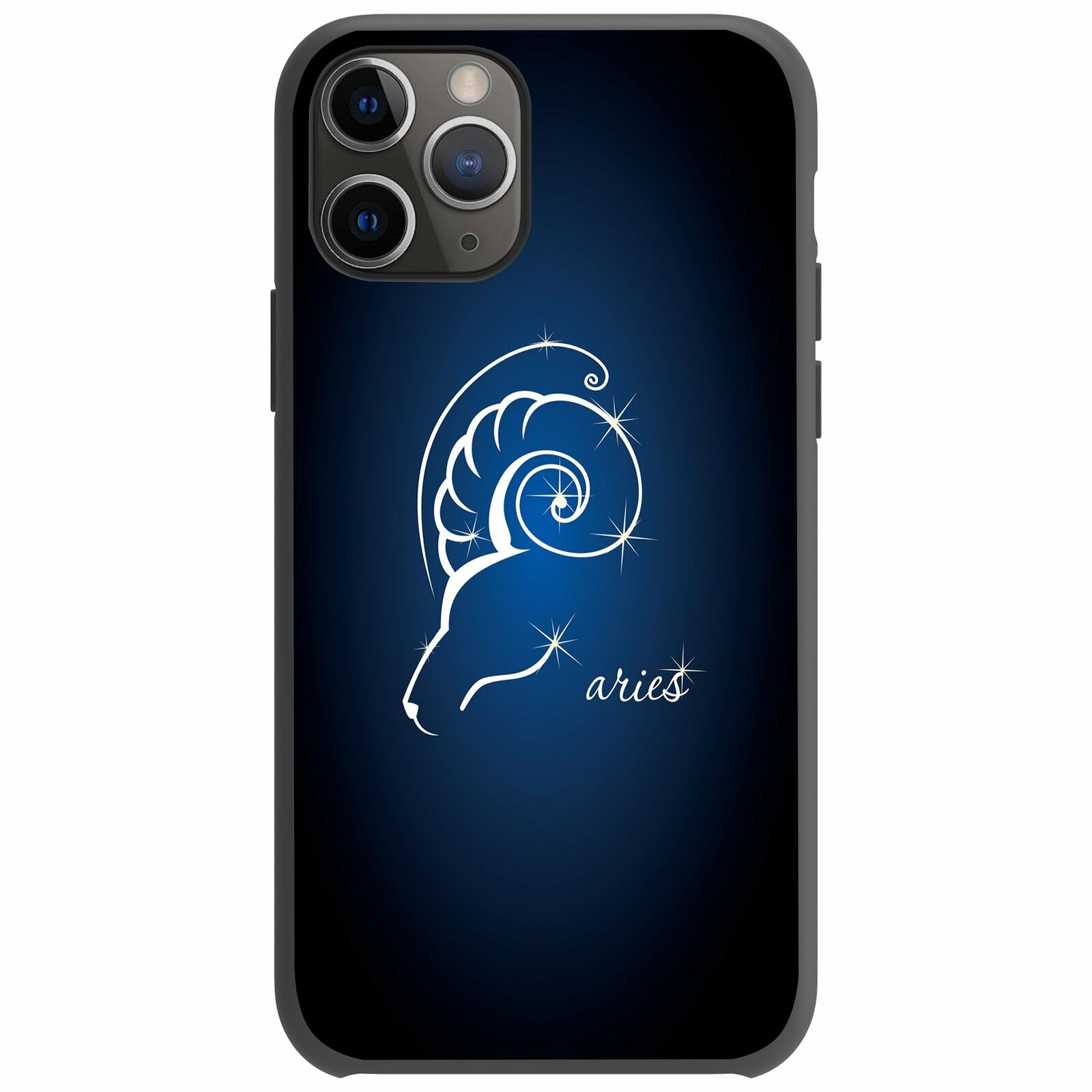 For Apple iPhone 11 Pro 5.8 Flexible Gray TPU Case - Zodiac Design iPhone Cases AtlasCase Aries 