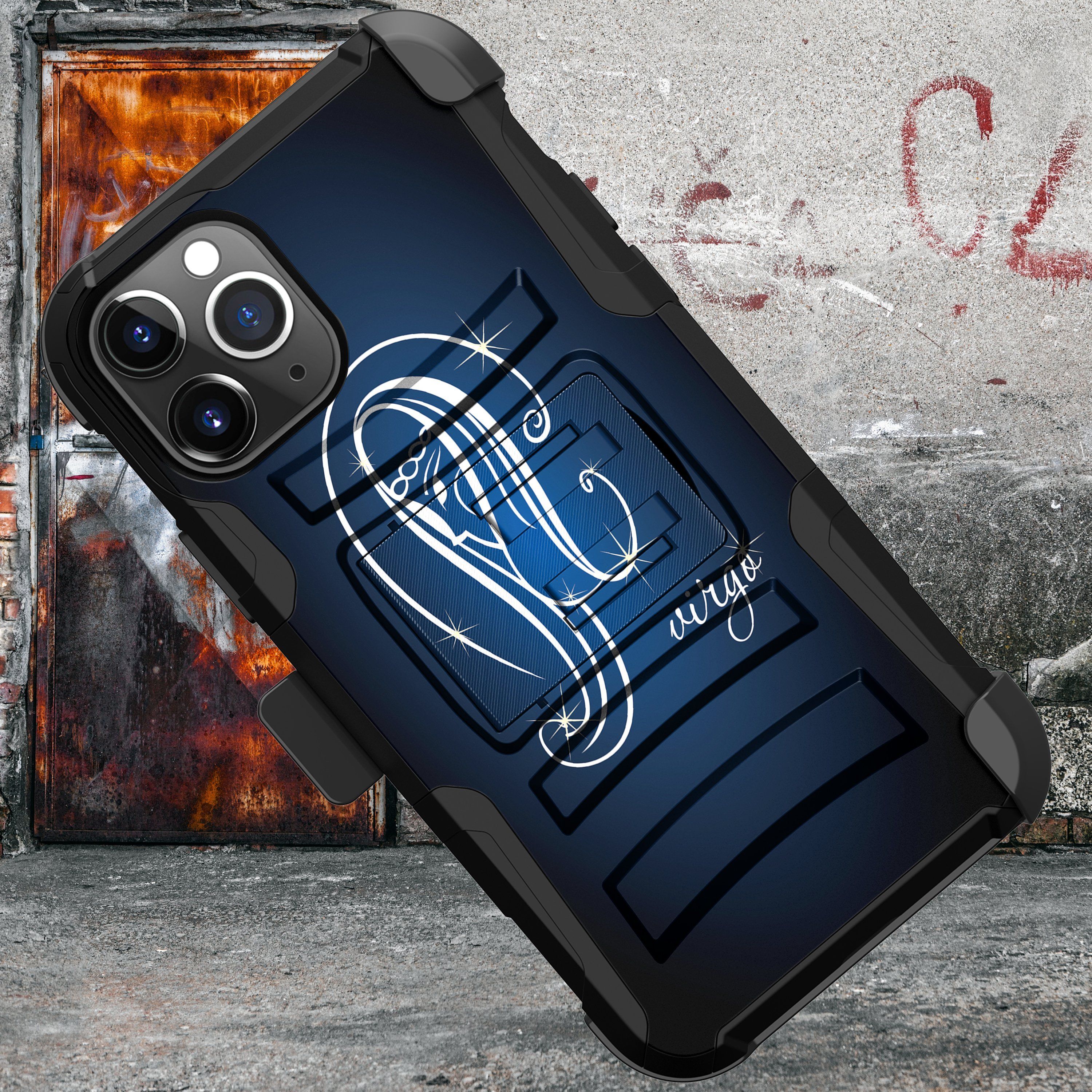 For Apple iPhone 11 PRO MAX 6.5 Holster & Kickstand Case Zodiac iPhone Cases AtlasCase 