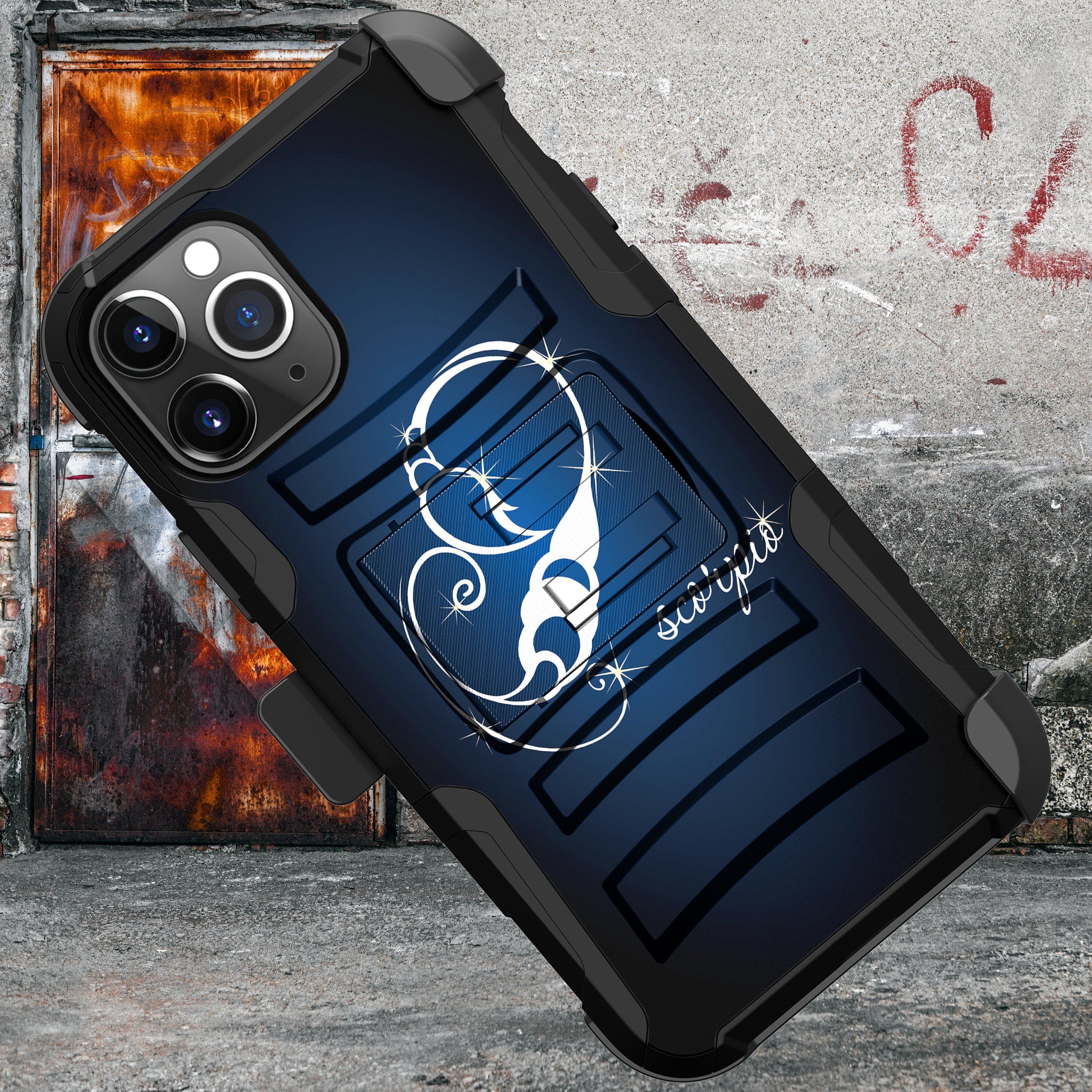 For Apple iPhone 11 PRO MAX 6.5 Holster & Kickstand Case Zodiac iPhone Cases AtlasCase 