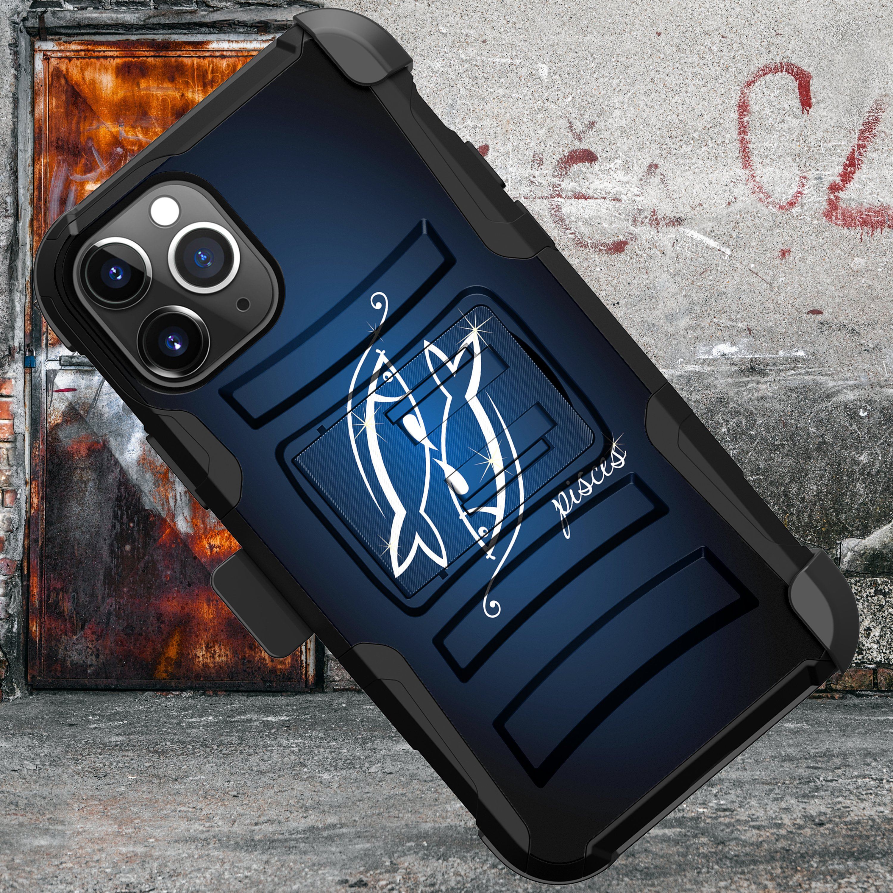 For Apple iPhone 11 PRO MAX 6.5 Holster & Kickstand Case Zodiac iPhone Cases AtlasCase 