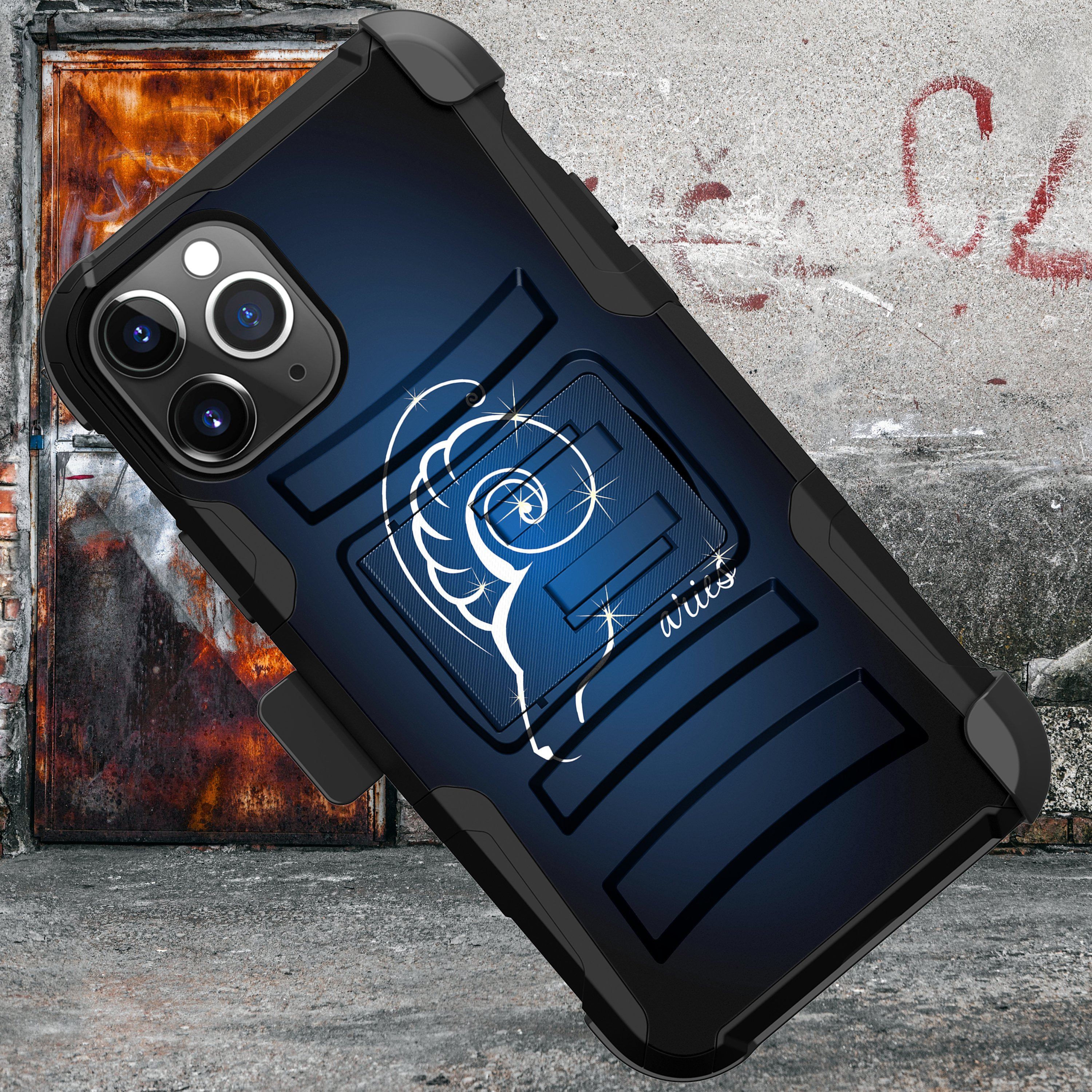 For Apple iPhone 11 PRO MAX 6.5 Holster & Kickstand Case Zodiac iPhone Cases AtlasCase 