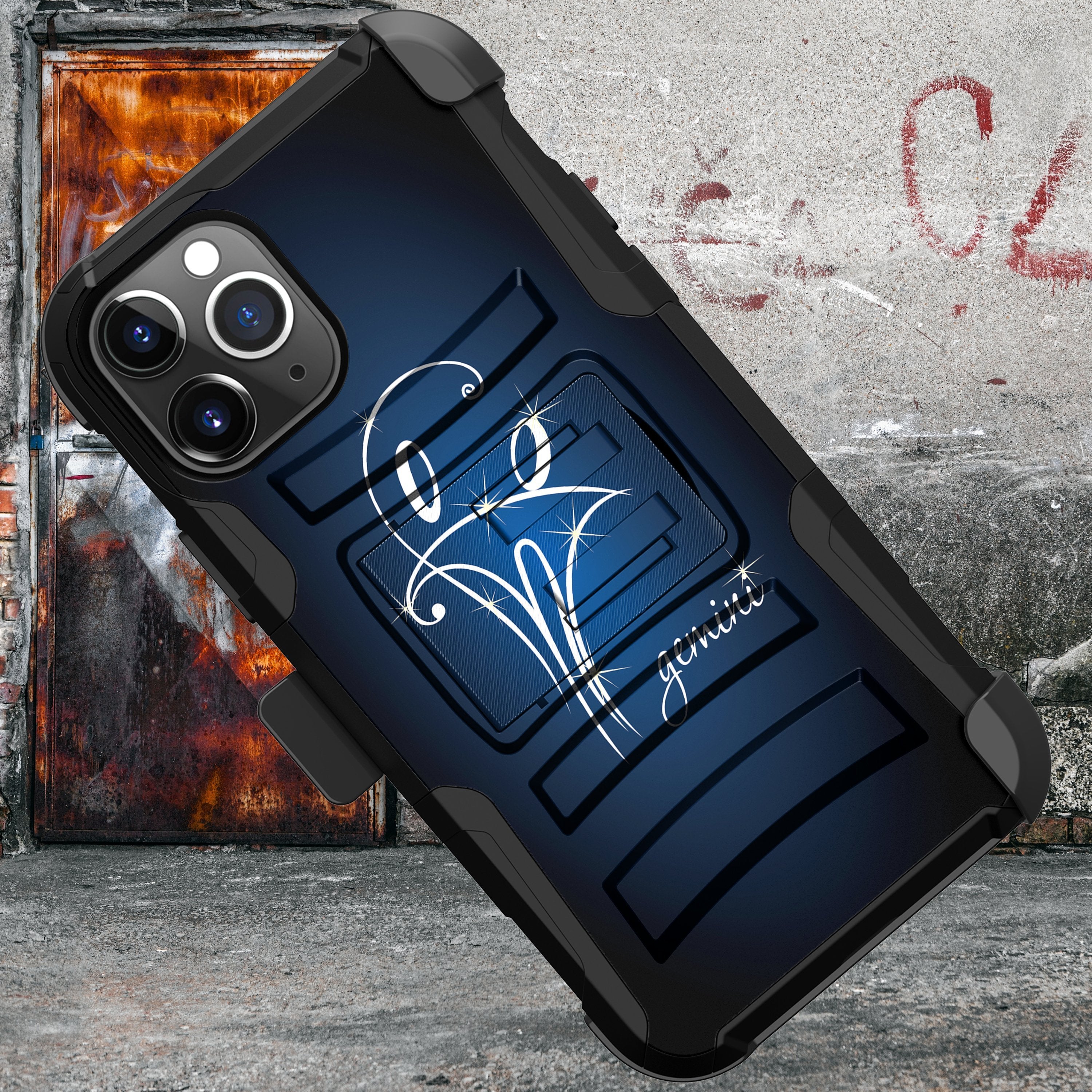 For Apple iPhone 11 PRO MAX 6.5 Holster & Kickstand Case Zodiac iPhone Cases AtlasCase 