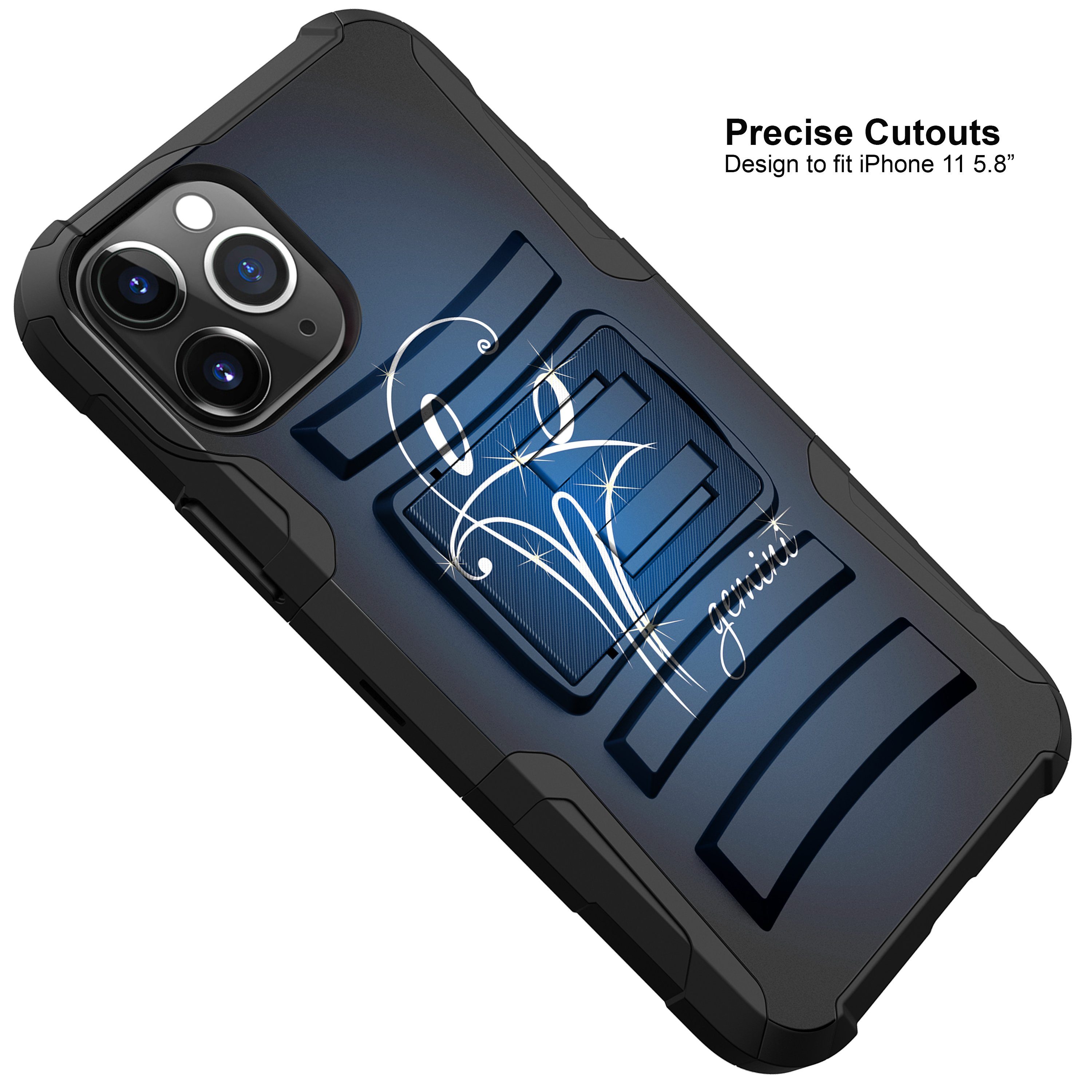 For Apple iPhone 11 PRO MAX 6.5 Holster & Kickstand Case Zodiac iPhone Cases AtlasCase 