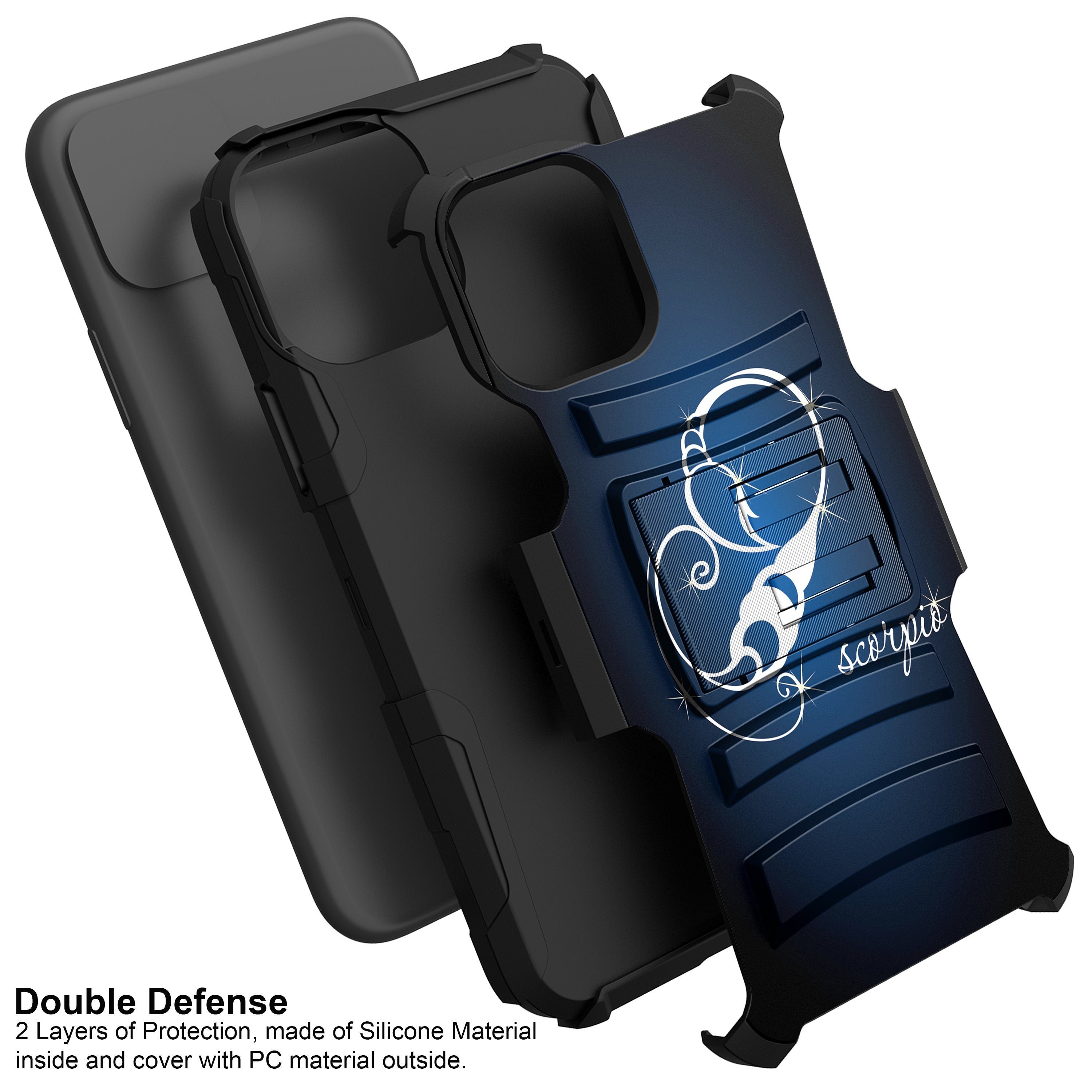 For Apple iPhone 11 PRO MAX 6.5 Holster & Kickstand Case Zodiac iPhone Cases AtlasCase 