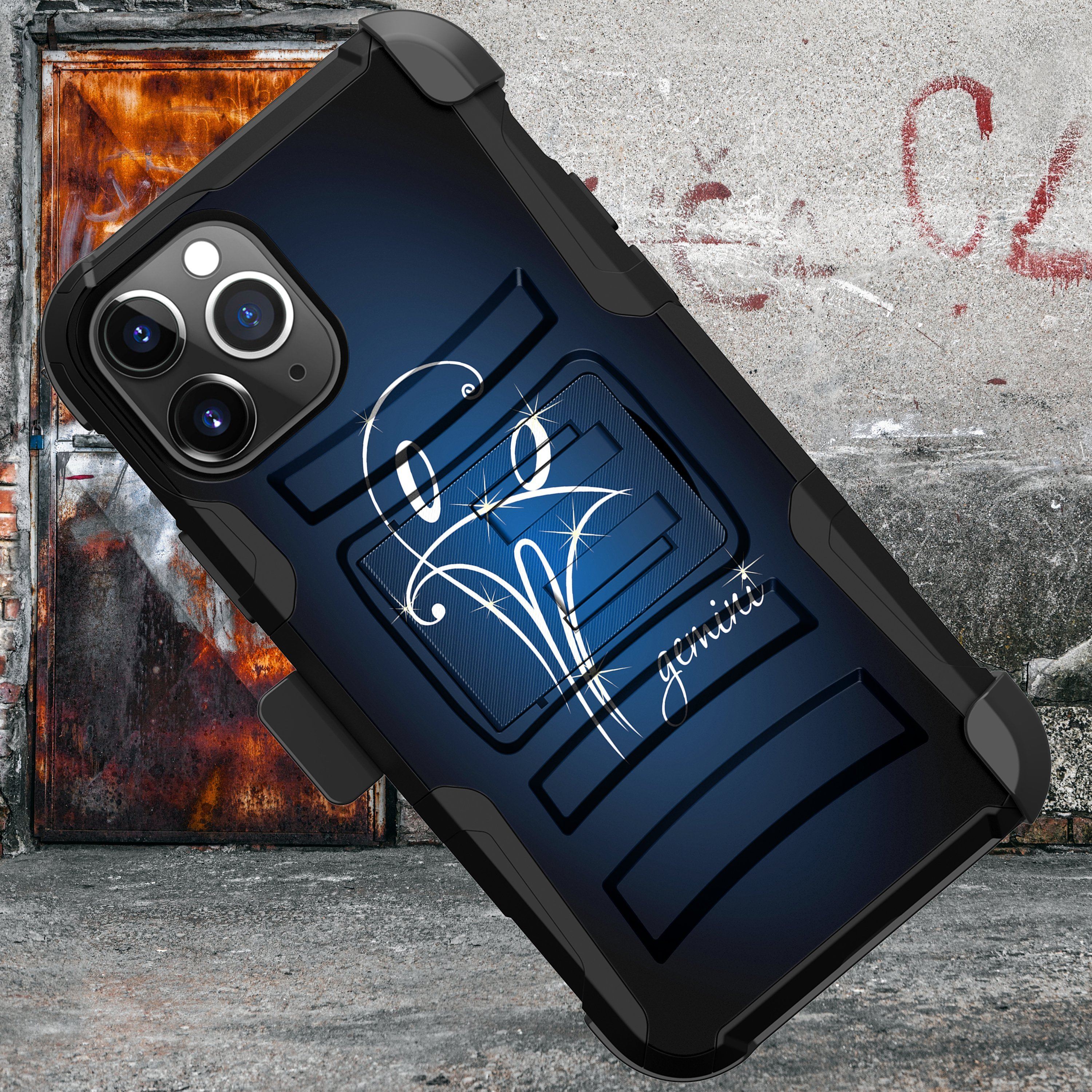 For Apple iPhone 11 PRO MAX 6.5 Holster & Kickstand Case Zodiac iPhone Cases AtlasCase 