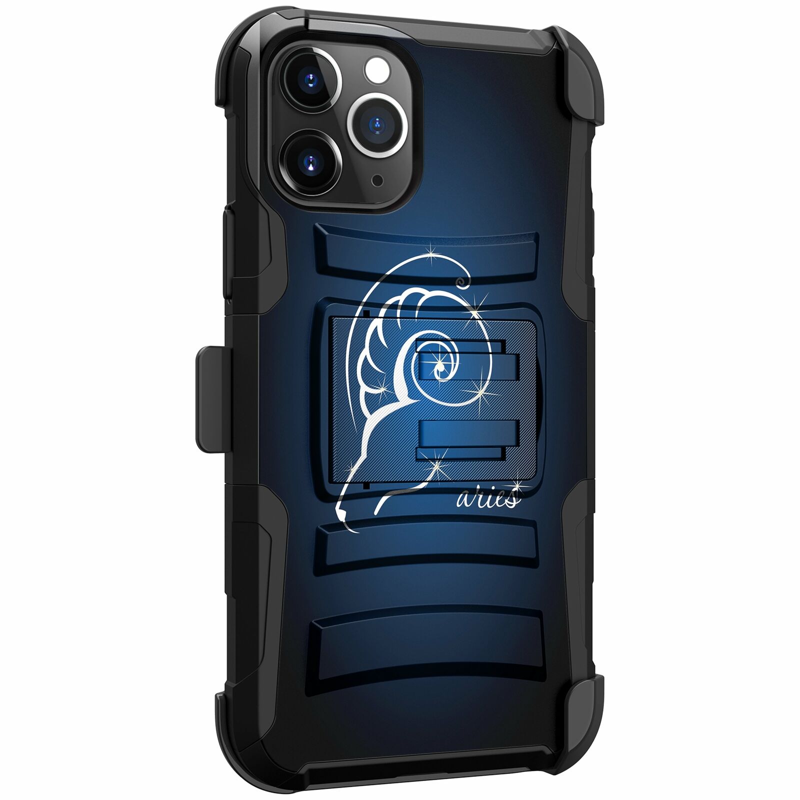 For Apple iPhone 11 PRO MAX 6.5 Holster & Kickstand Case Zodiac iPhone Cases AtlasCase Aries 